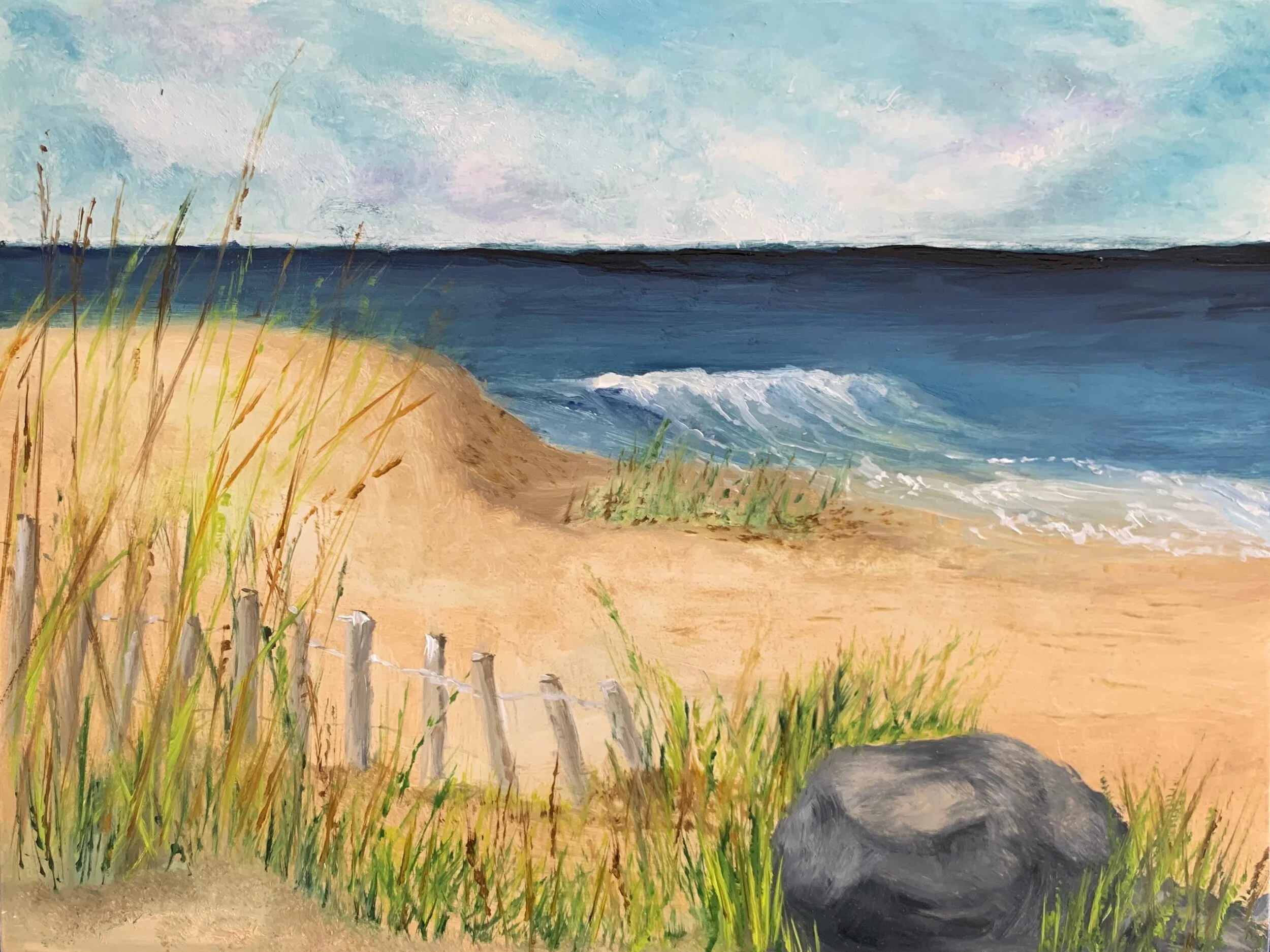 "Don't Fence Me In" - 9" x 12" oil on board 