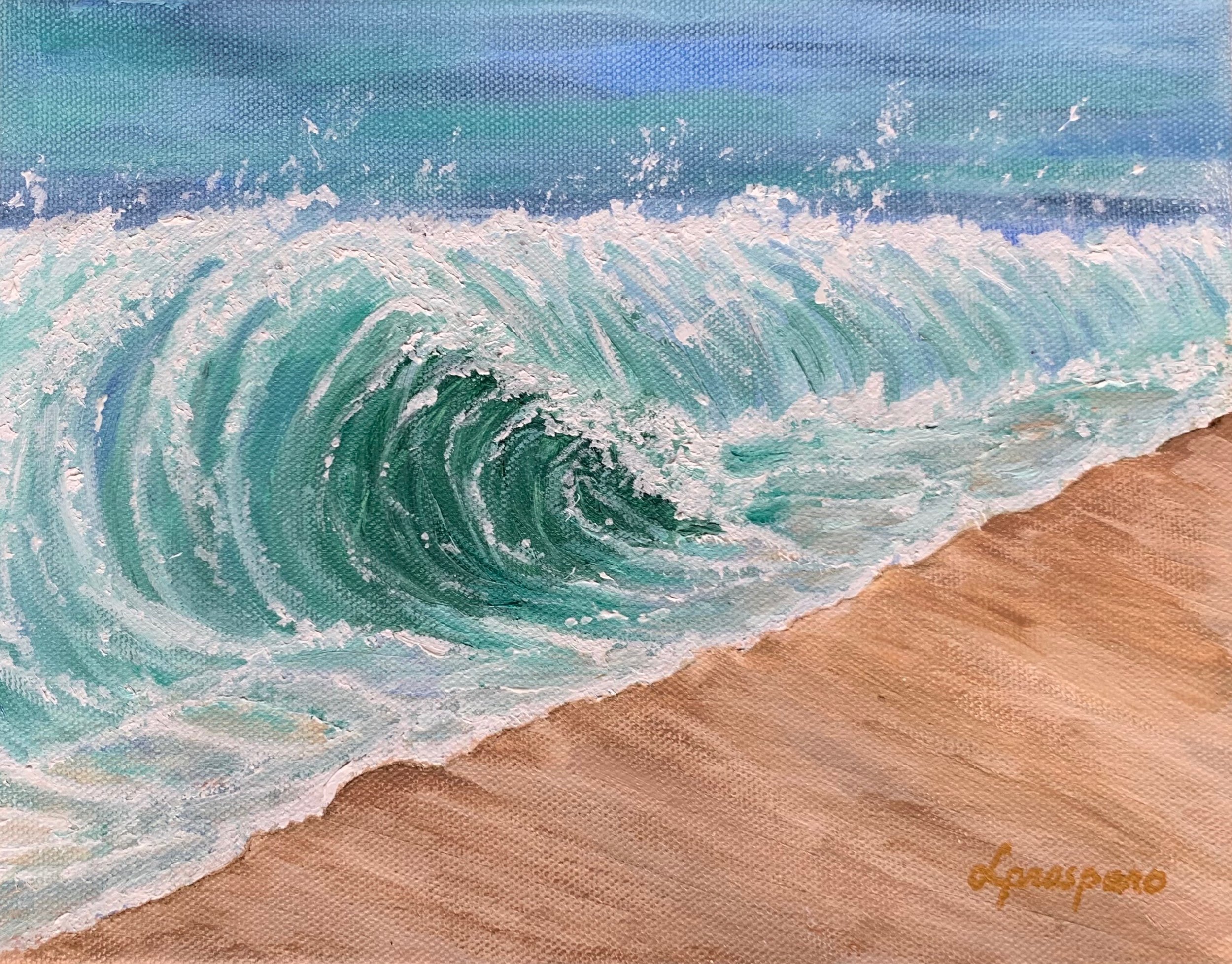 "On A Roll" - 8 x 10" oil on canvas 