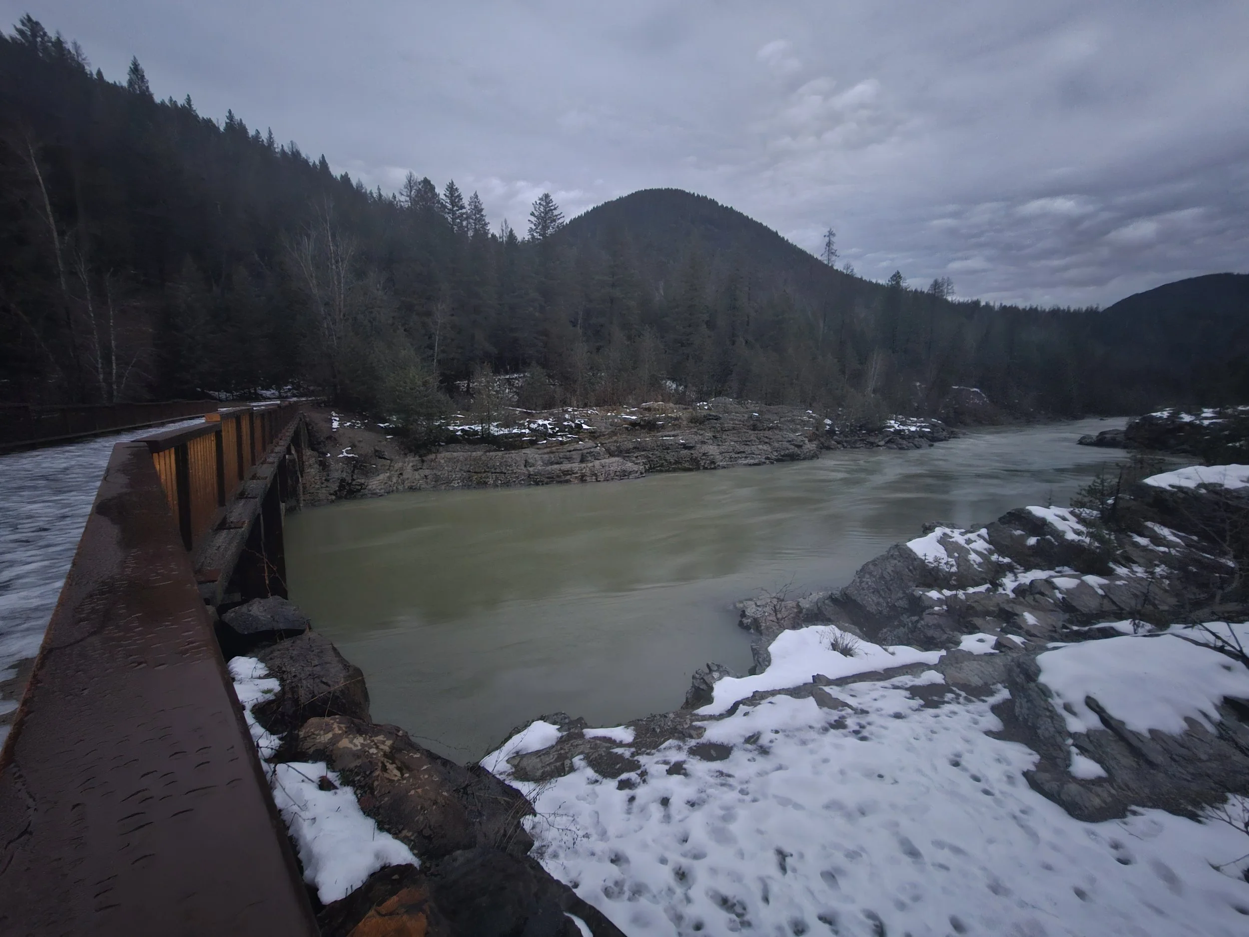 Thurs., Dec. 15th, 2025 07:50 AM MST Middle Fork of Flathead Wild &amp; Scenic River looking upstream of Belton Bridge towards Glacier National Park, near West Glacier, MT Photo Credit: Sheena Pate