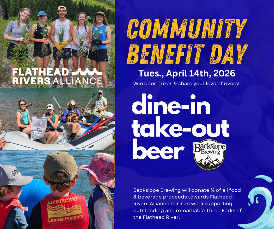 2026 Backslope Brewing Community Benefit Day for Flathead Rivers Alliance