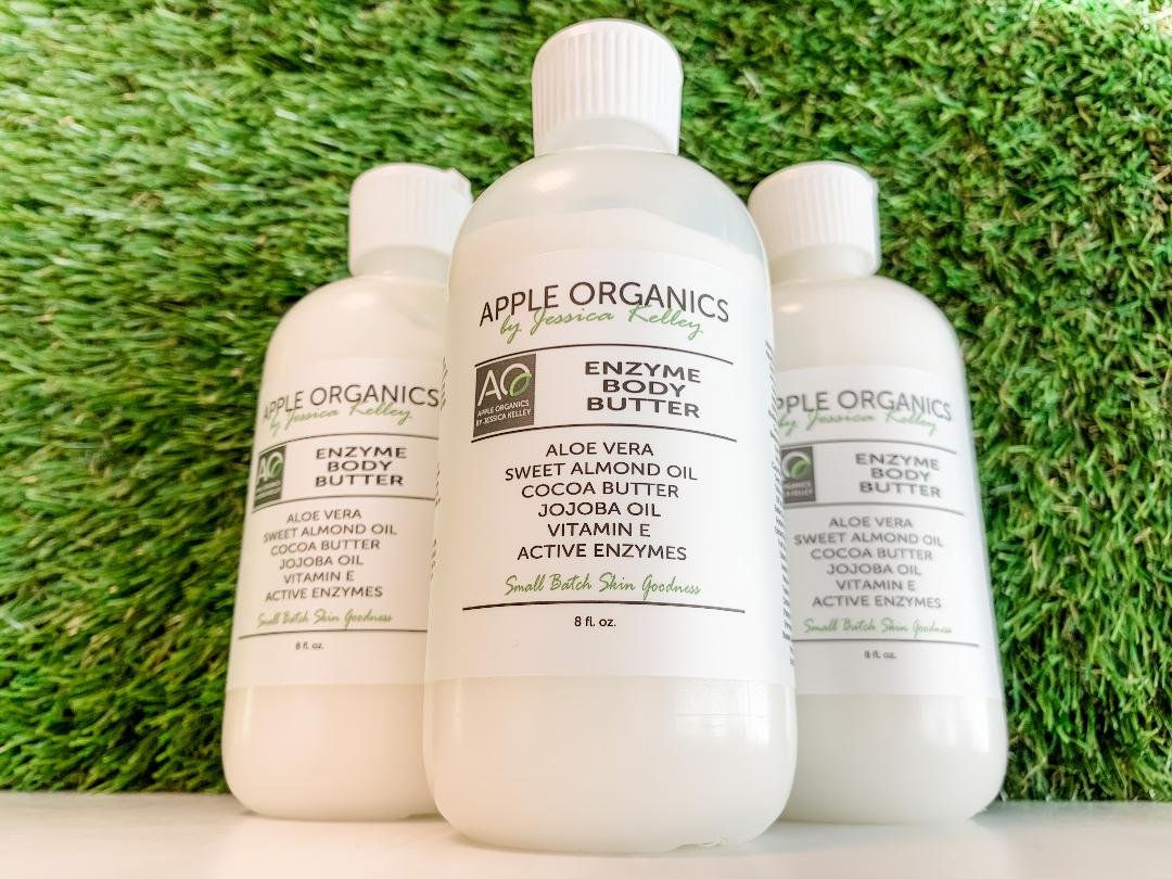 Our Enzyme Body Butter is a luxurious body butter that is perfect for dry, itchy, and flaky skin.
