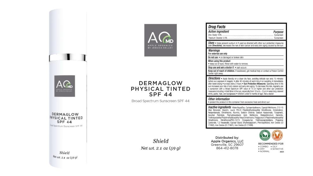 DermaGlow Physical Tinted SPF 44 Product and Label.jpg