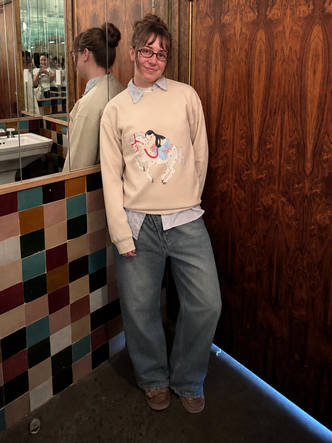 LUCKY HORSE CREW NECK