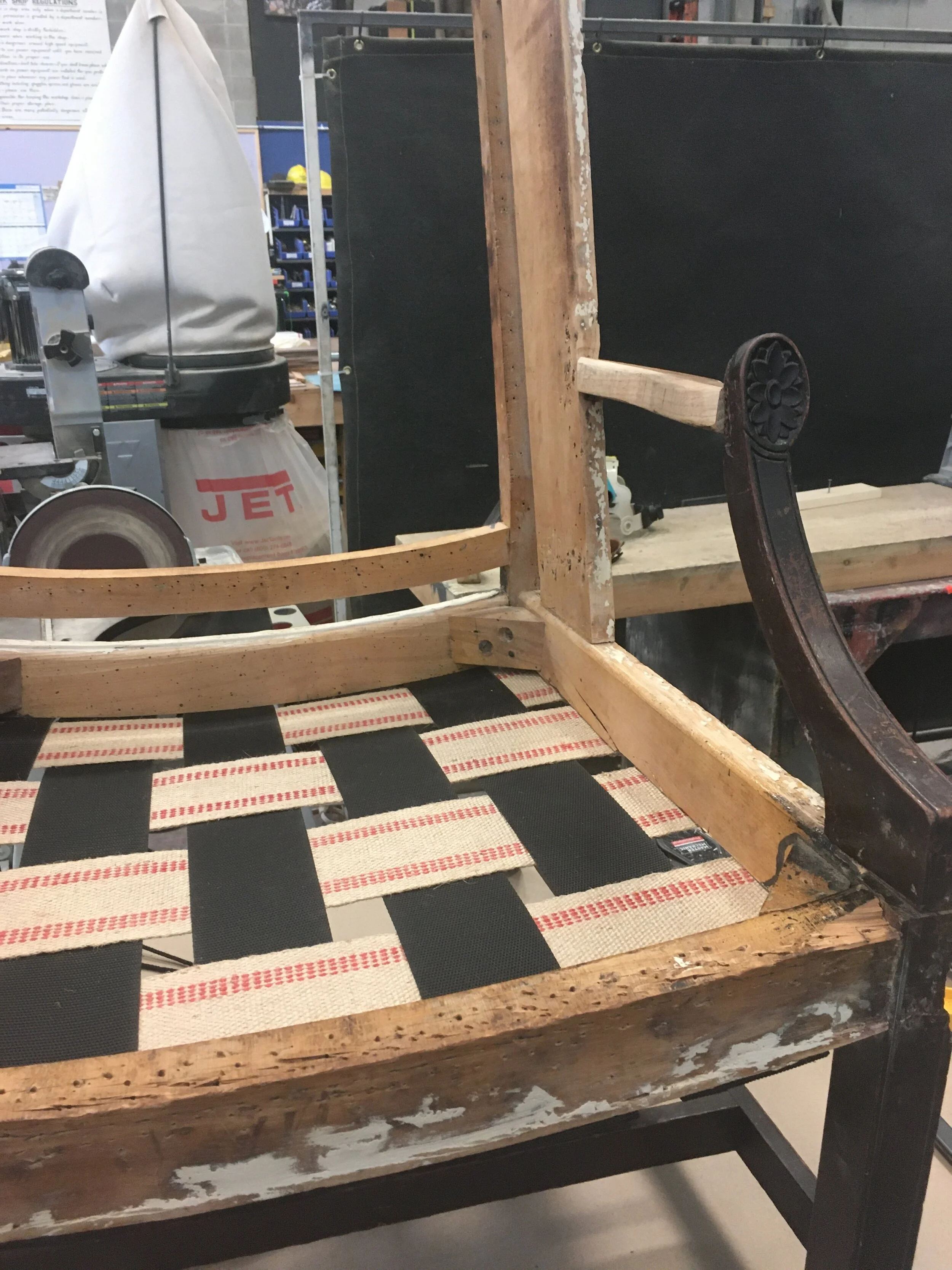 New webbing, ready for respringing