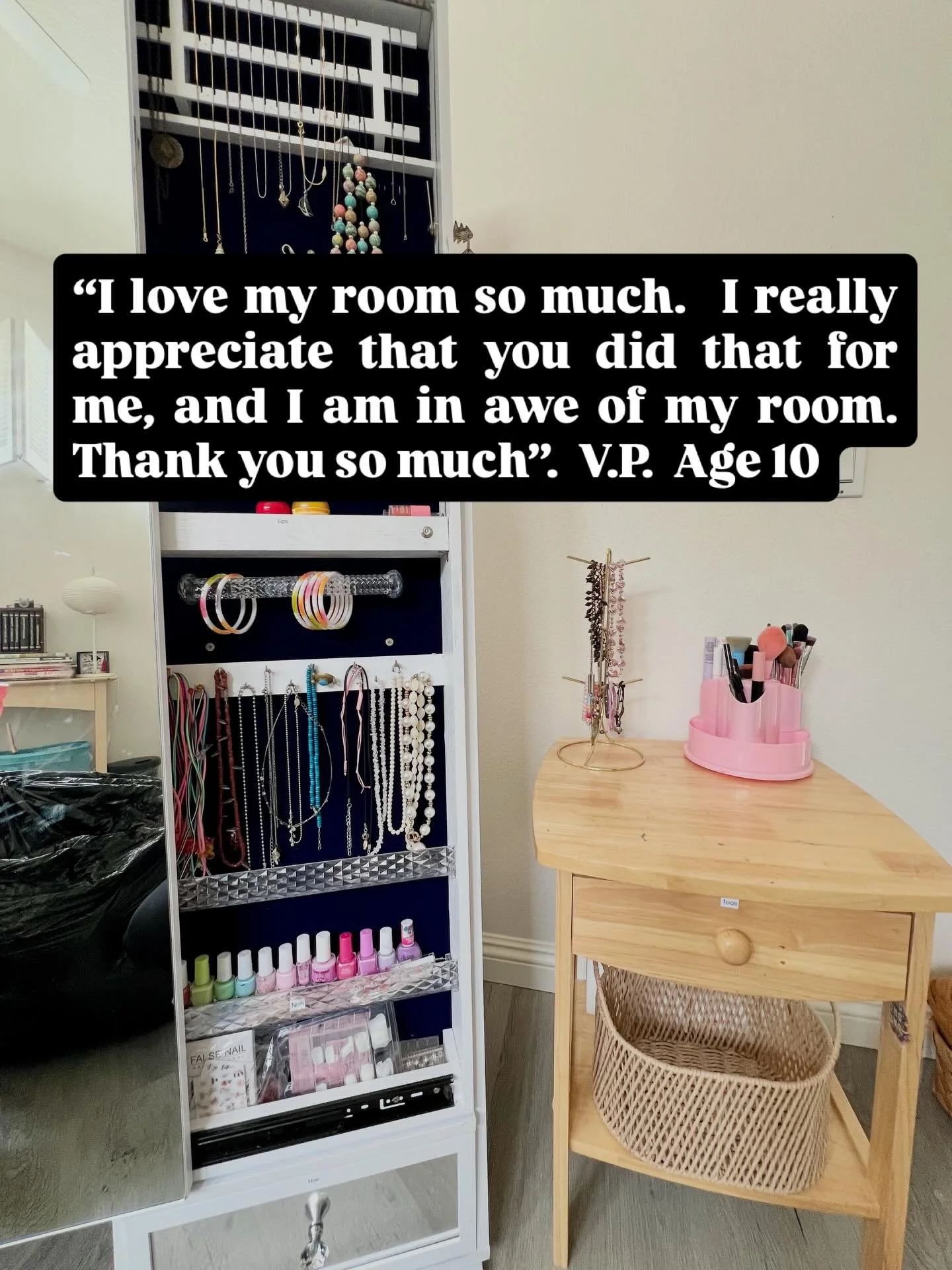 This client thank you says it all.  Kids love having their spaces organized!  _____________________
#declutteryourlife #organizingideas #organizeyourlife #homeorganizing #organization #organizing #declutter #organized #getorganized #tidy #professiona