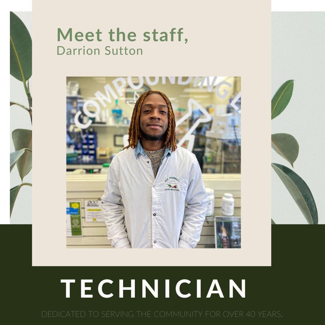 Meet Darrion, He is on the phones with customers like you daily making sure that you have the correct medications!