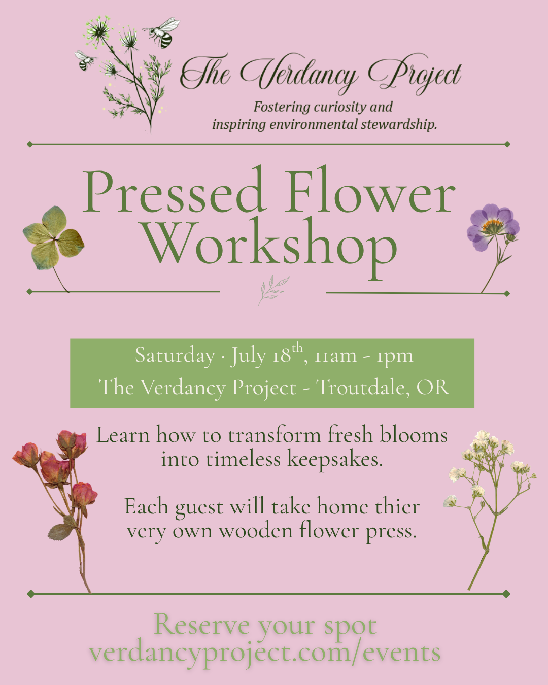 Pressed Flower Workshop