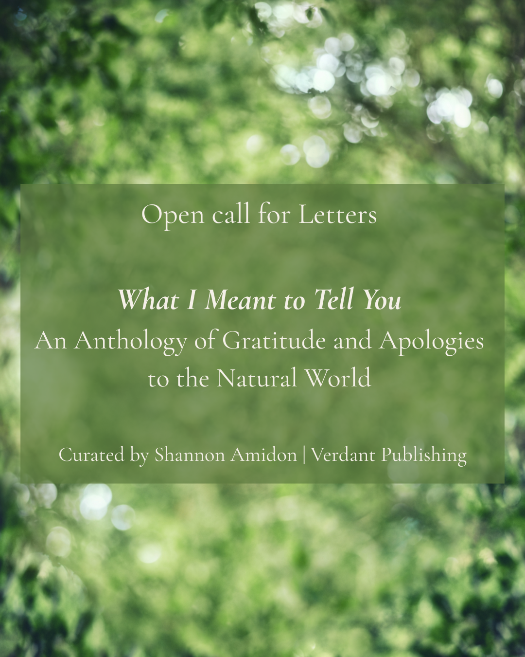 Call for Letters