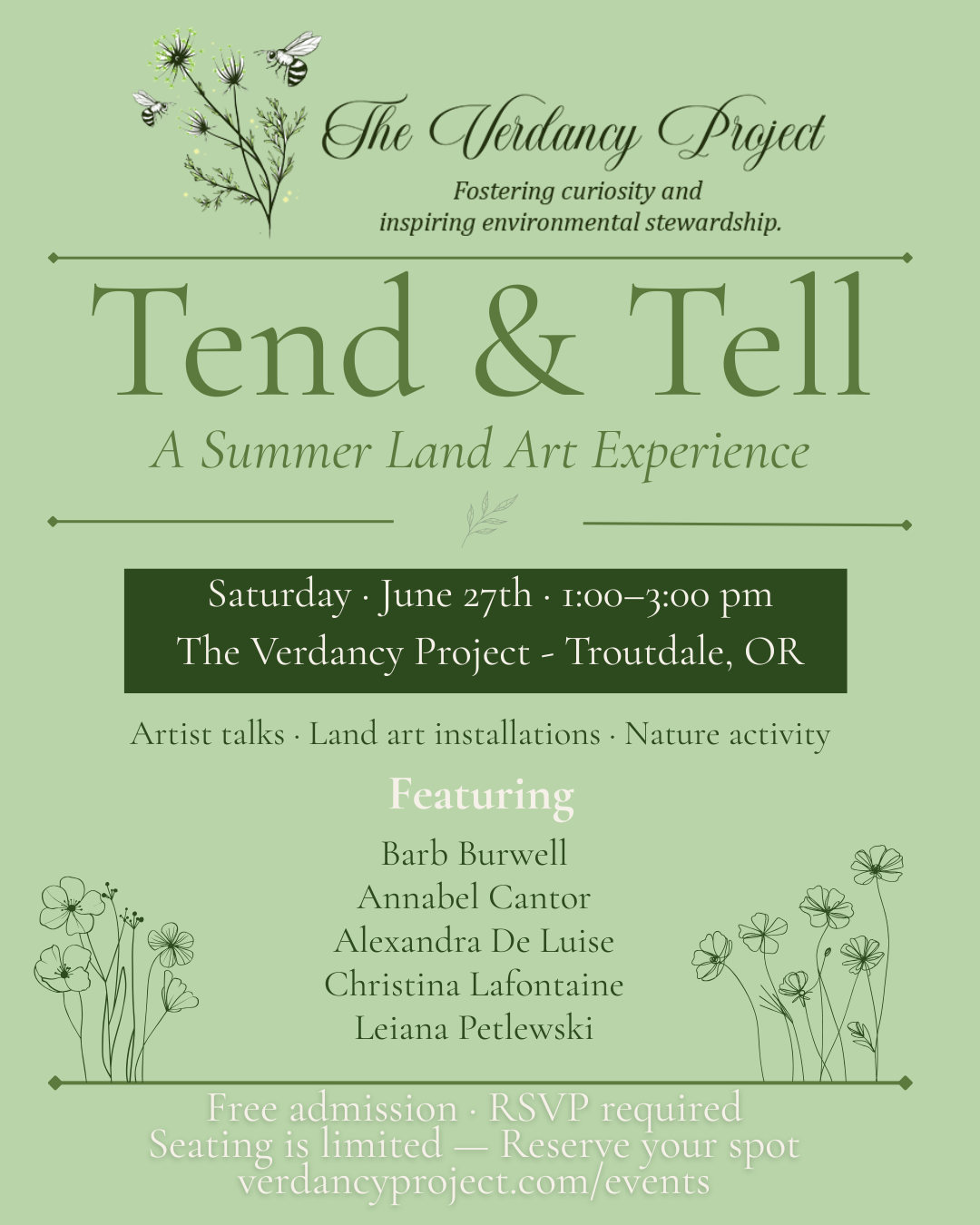 Tend & Tell A Summer Land Art Experience