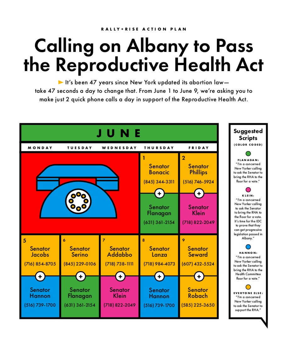 Reproductive Health Act campaign (Rally+Rise)