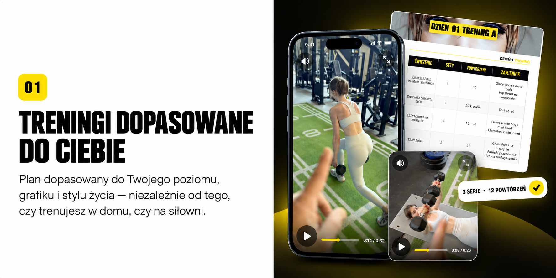 Widok spersonalizowanego planu treningowego