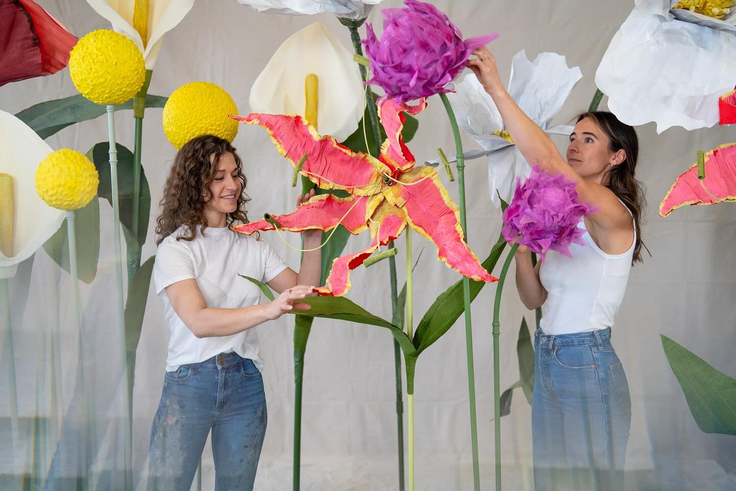 Happy Earth Day Earthlings 🌍 We love our planet &amp; find ourselves constantly turning to nature for inspiration. In fact, we just put the final touches on our new garden installation made up of 15 giant flowers! We&rsquo;re working larger than lif