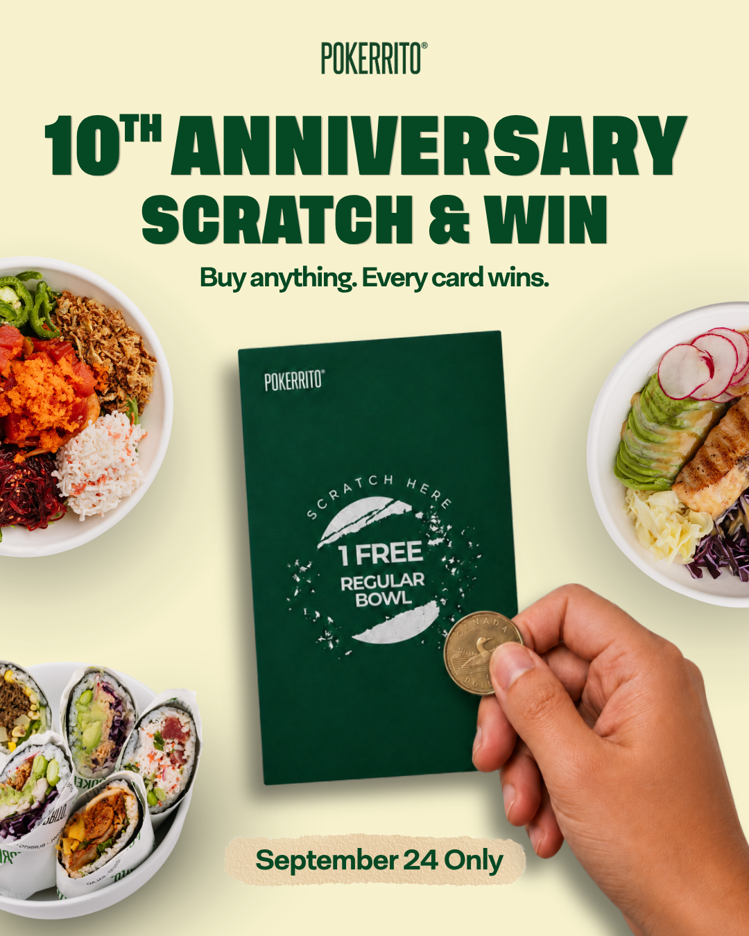 Pokerrito Turns 10: Scratch &amp; Win Returns With $10.95 Poke Bowls