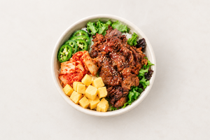 Spicy BBQ pork jaeyuk torched warm bowl