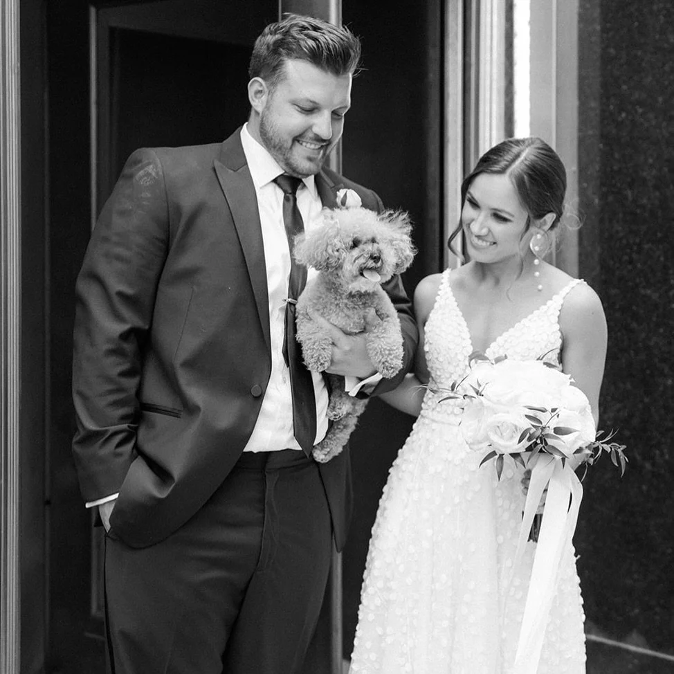 Proof that every wedding needs a plus one with paws🤍

Candace &amp; Nick
Photographer: @taushagarrettphotography 
Venue: @renaissancecincyweddings 
Videographer: @elegantproductionsfilm 
Hair &amp; make up: @refeyeance 
Band: @theslyband 
Linens: @b