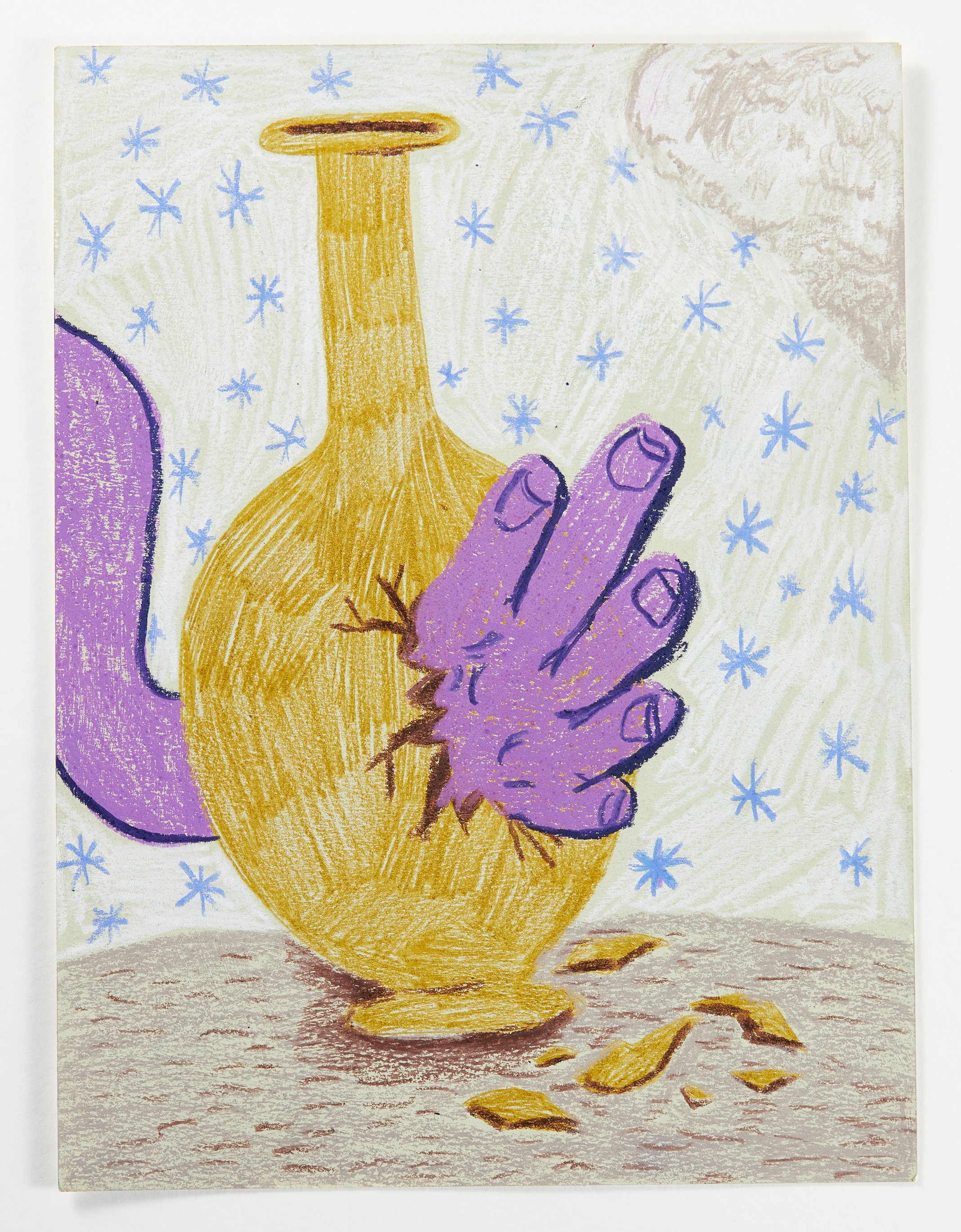 "Penetration" / 9"x12" / Acrylic and Crayon on Paper / 2022