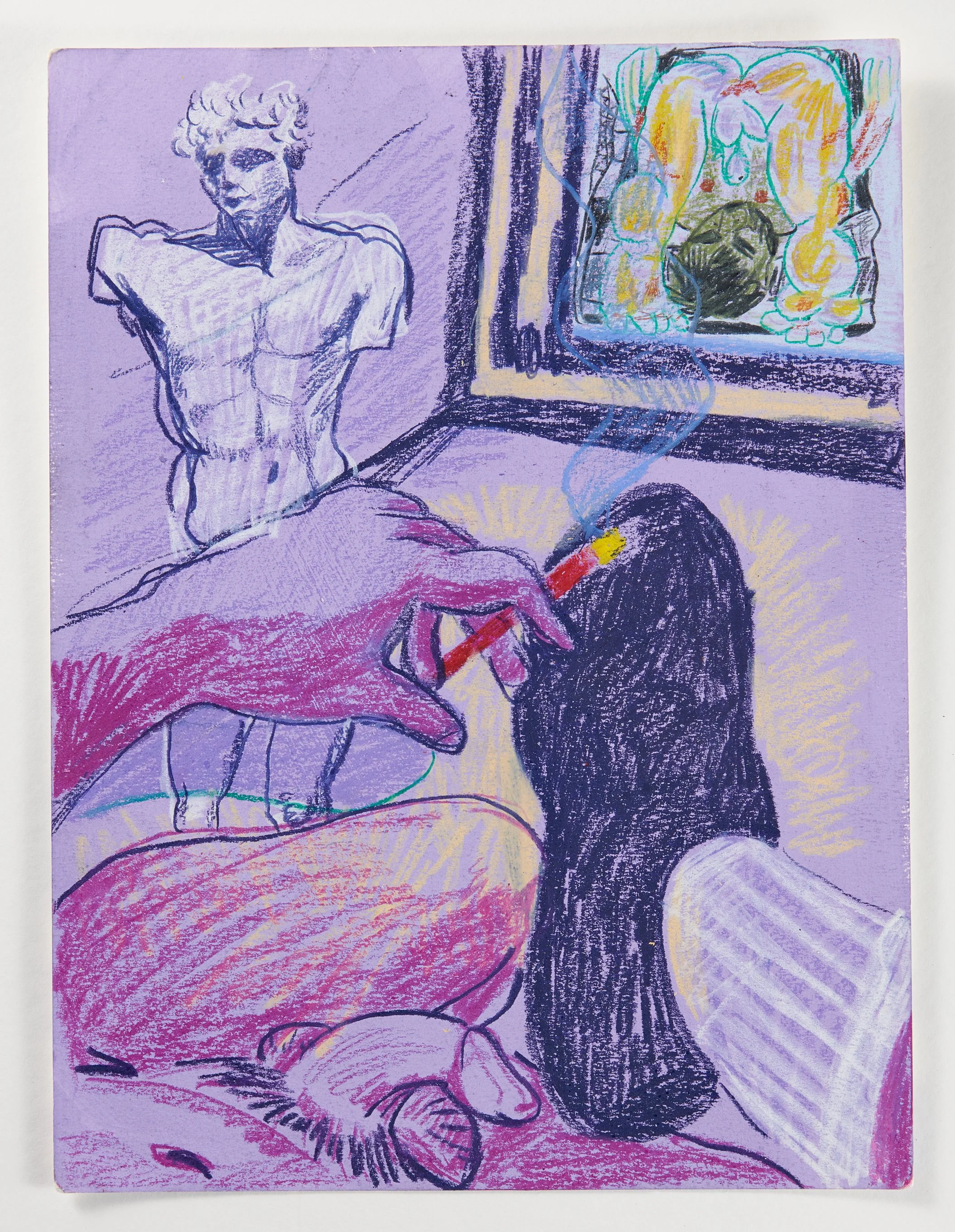 "Inspiration" / 9”x12” / Gouache and Crayon on Paper / 2022