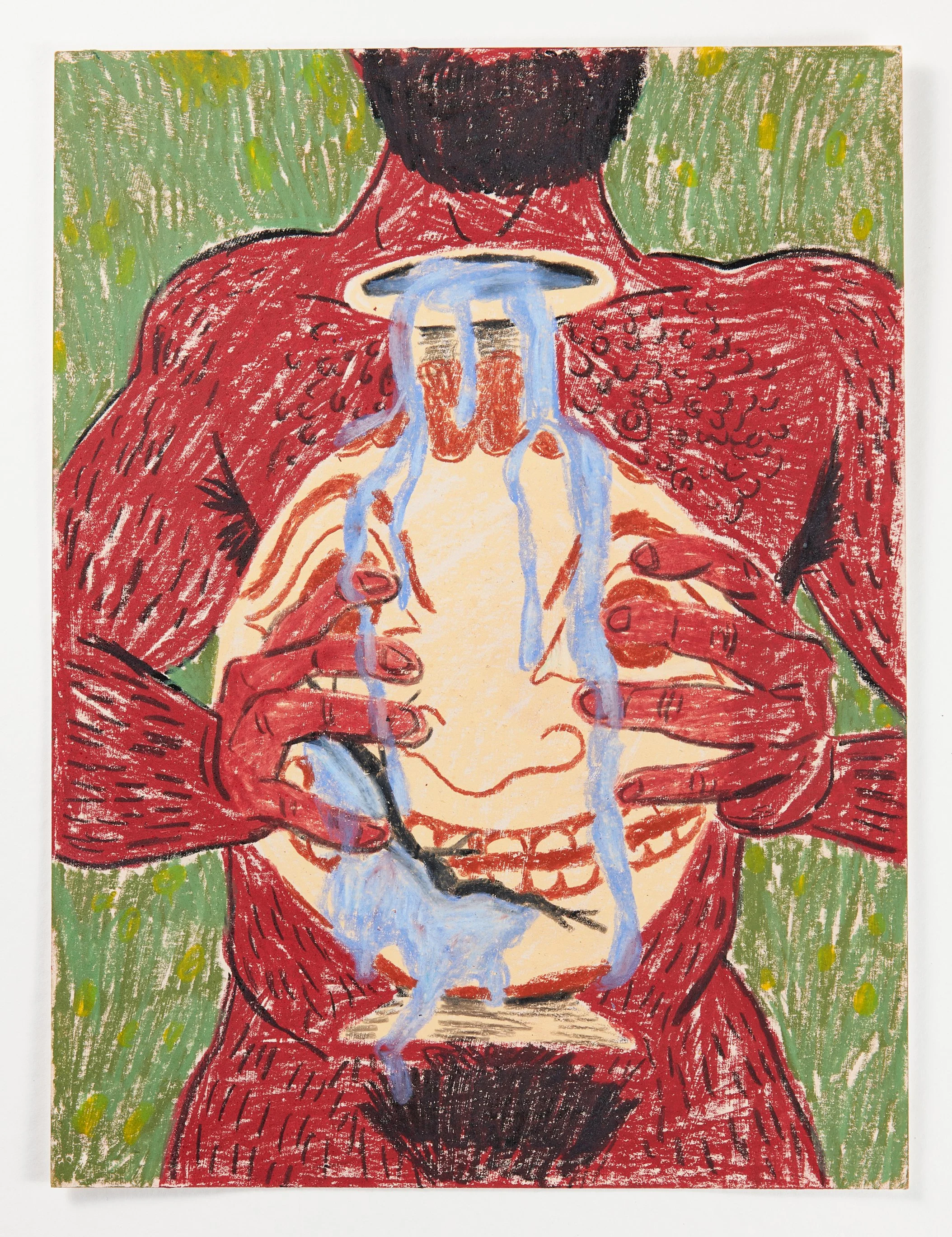 "Sacrifice" / 9"x12" / Acrylic and Crayon on Paper / 2022