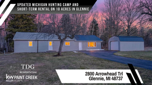 Turnkey 10-Acre Wooded Ranch for Sale in Glennie Michigan with $110K in Upgrades, Greenhouse, Two Ponds, Apple Orchard, &amp; Trail Access
