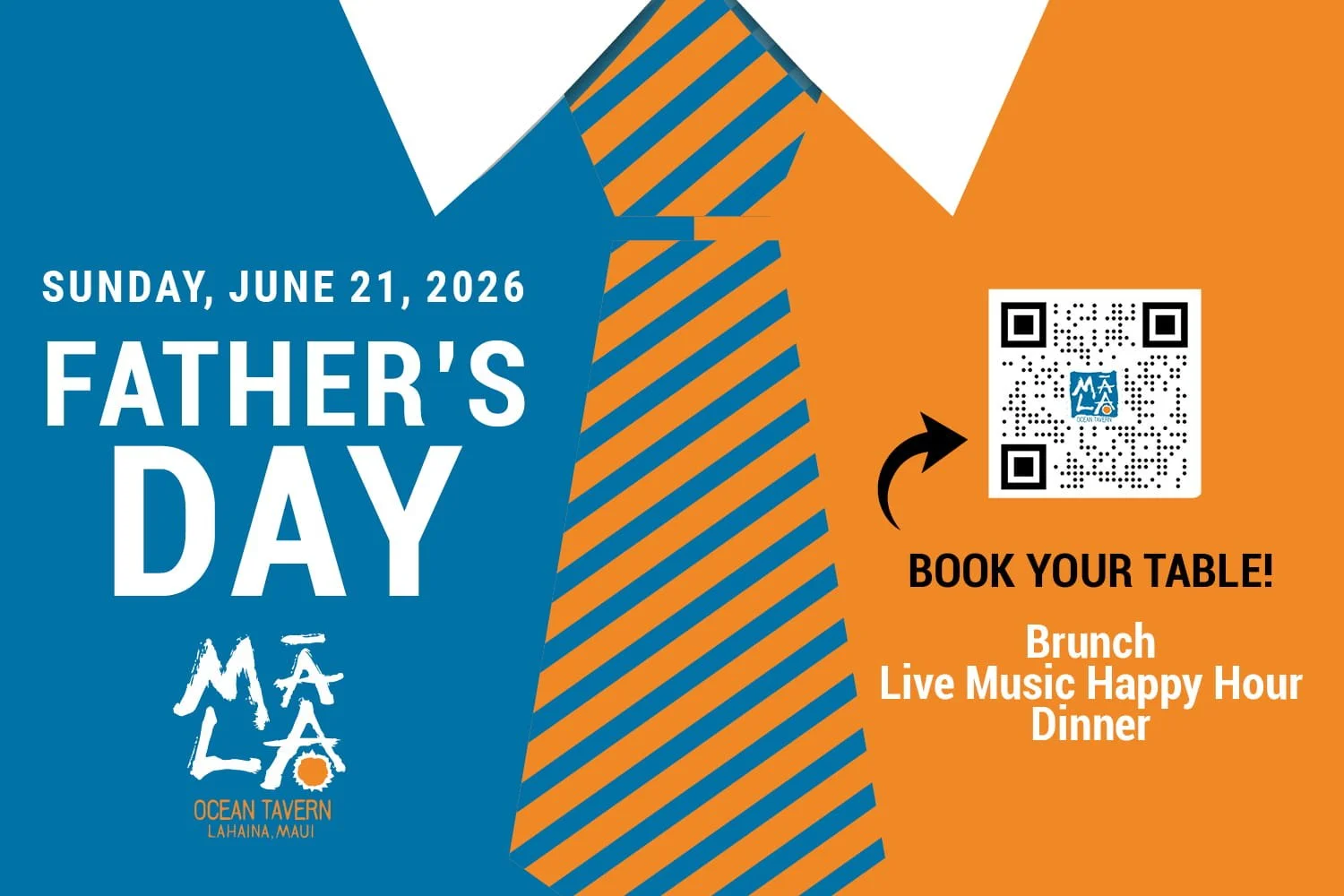 Father’s day 2026 at mala ocean tavern