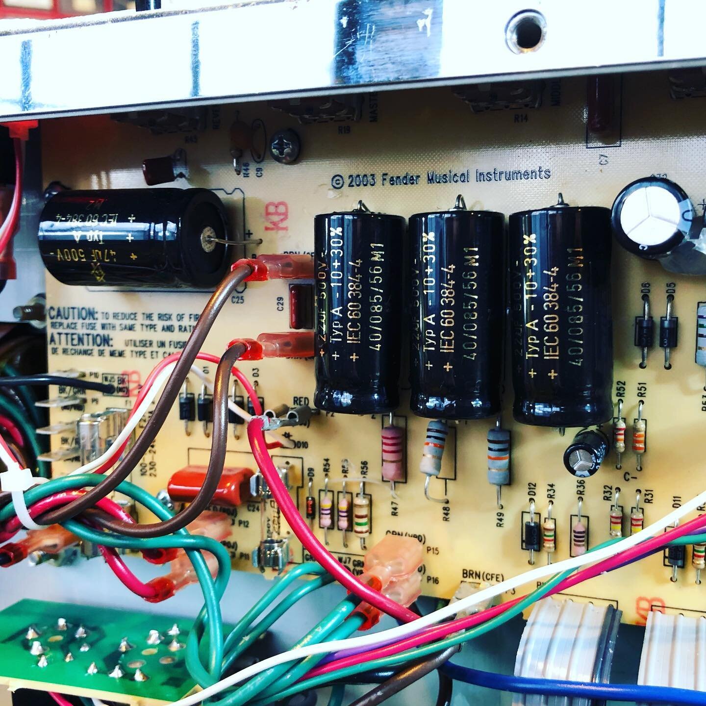 Amps made after 2000 that need cap jobs are making me feel old! #bigcrunch #baltimore #amprepair #capjob #tubeamp