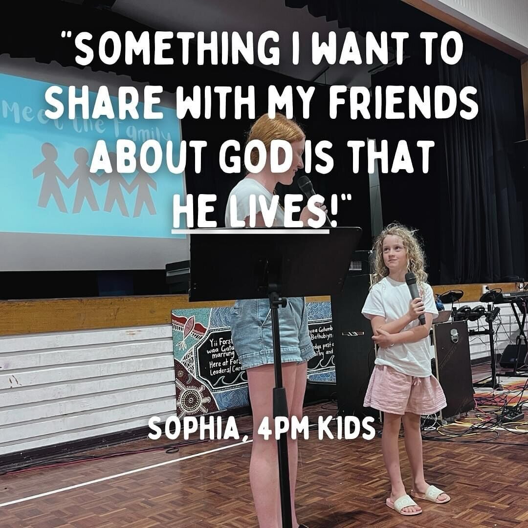 We got to meet the beautiful Sophia during our service on Sunday! She encouraged us with the wonderful news that our God lives.

Isaiah 57:15
&lsquo;For the High and Exalted One,
who lives forever, whose name is holy, says this:
&ldquo;I live in a hi