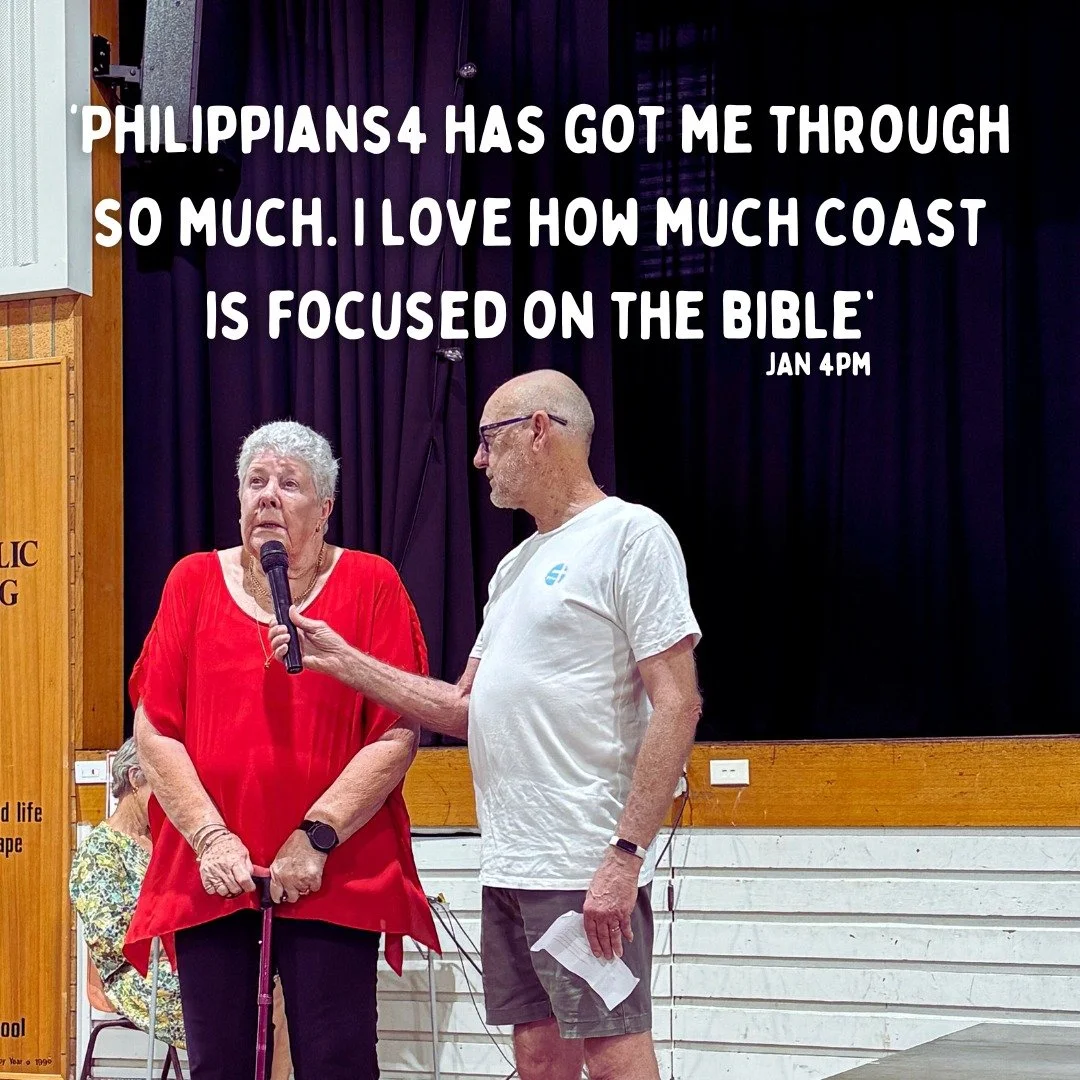 Last Sunday we met Jan and Charlotte and heard how they have been challenged and encouraged since coming to CoastEC. 

Join us this Sunday as we continue in the book of James.