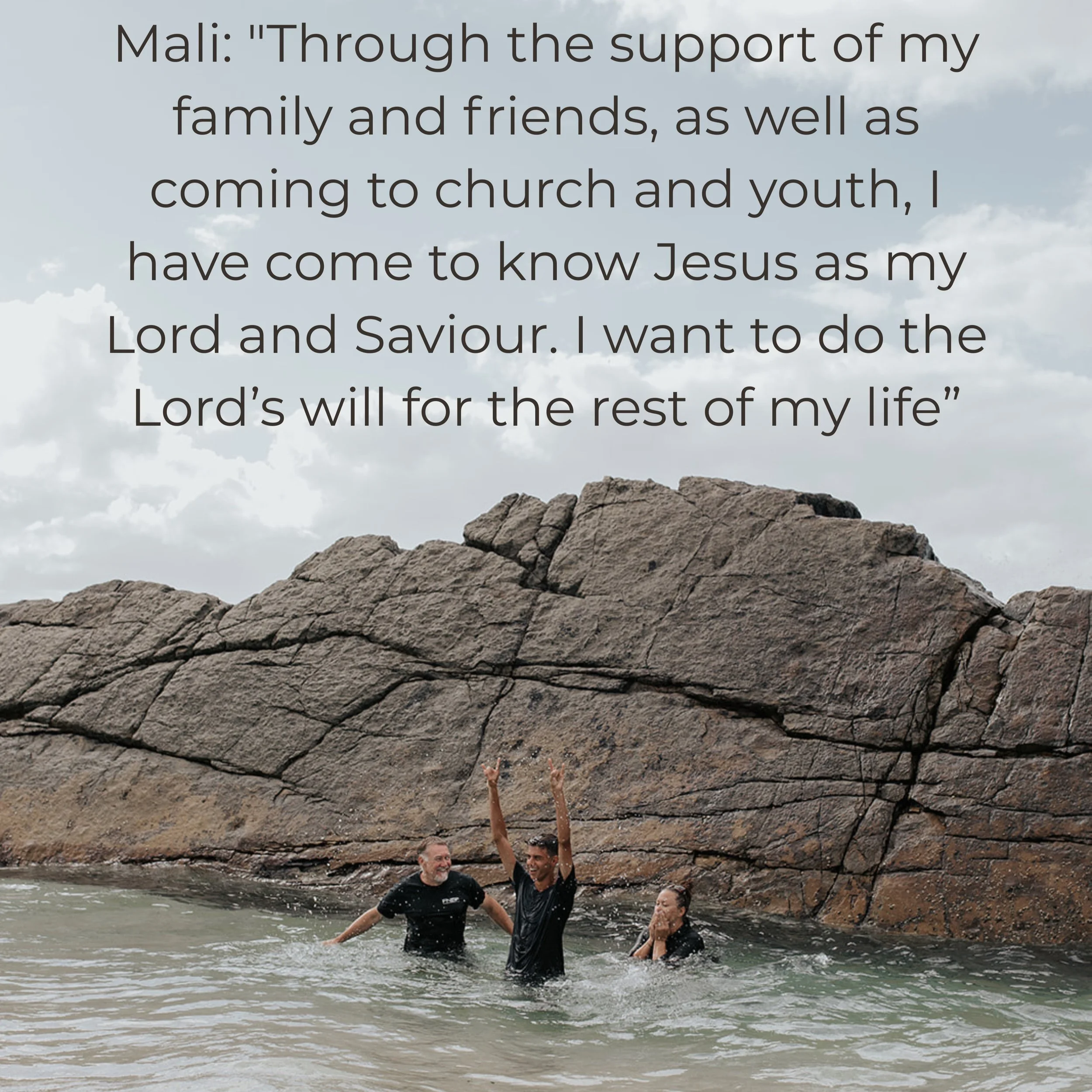 Praise God for the work He is doing in Mali's life! 

Curious what impact God could have on your life? Come check out church on Sunday, 4pm for a combined service at Forster Public School. 

If you're year 7-12, come along to @riptide_youth on Friday