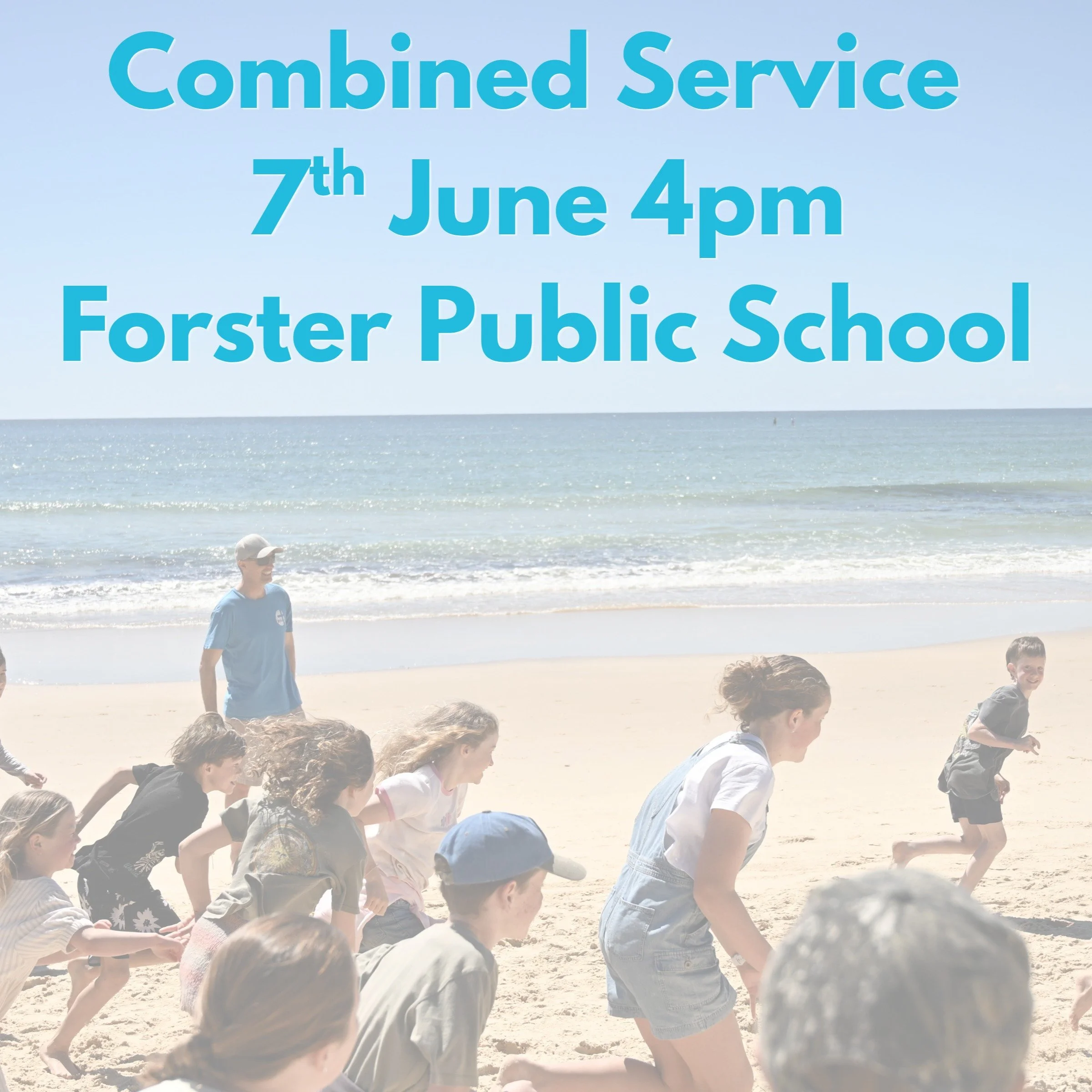 Come along this Sunday at 4pm for our combined service. 

📍Forster Public School
