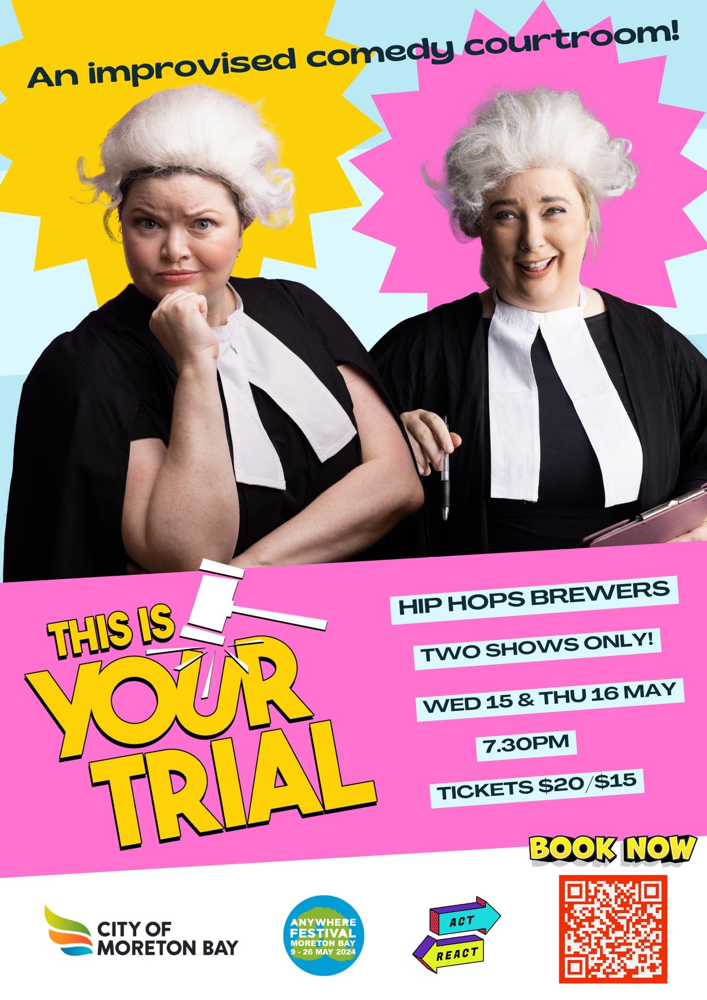 Chuckle chasers in Moreton Bay - legal laughs are a week away! 

Join us at Hip Hops Brewers on Wed May 15 and Thurs May 16 for &quot;This Is Your Trial&quot; as part of Anywhere Festival Moreton Bay.

Grab a delicious brew and settle in to settle so