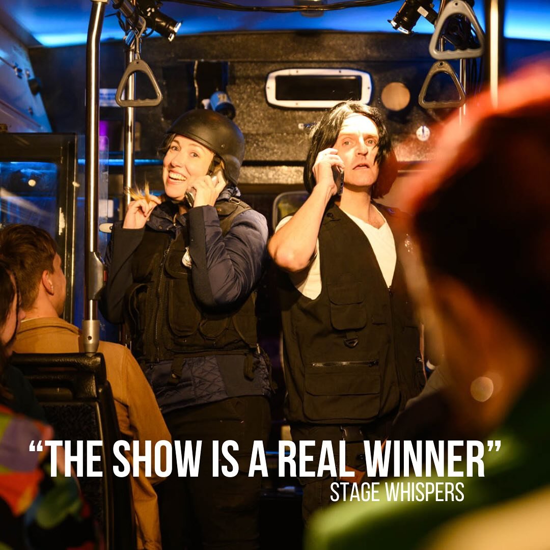 Big thanks to @stage_whispers for a lovely review of #speedthemovietheplay at @melbfringe! We&rsquo;re back on Wed 16 October at Prahran Town Hall for week two of the greatest bus ride you&rsquo;ll ever take. Tickets via the link in our bio or melbou
