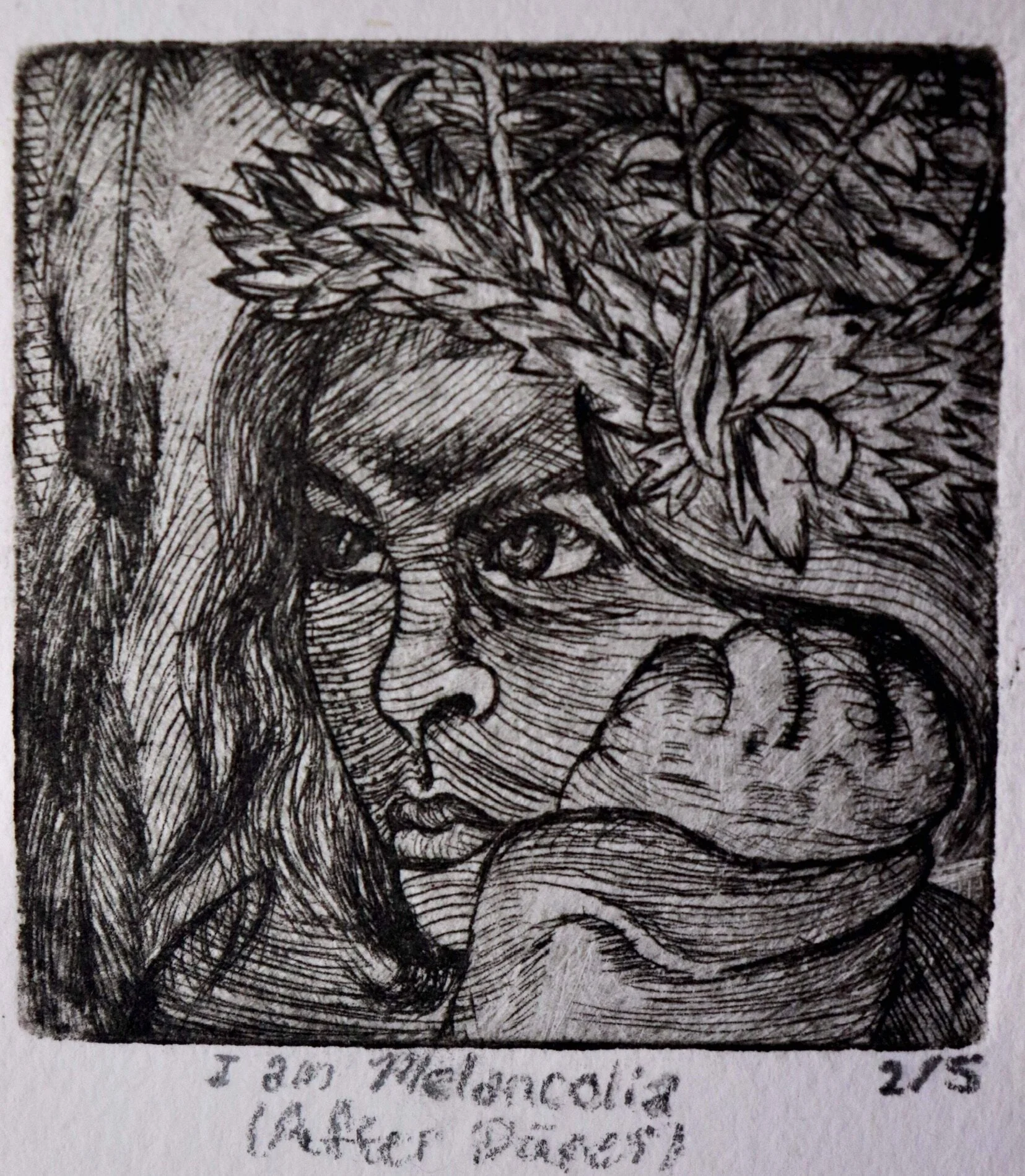 I am Melancholia (after Dürer)