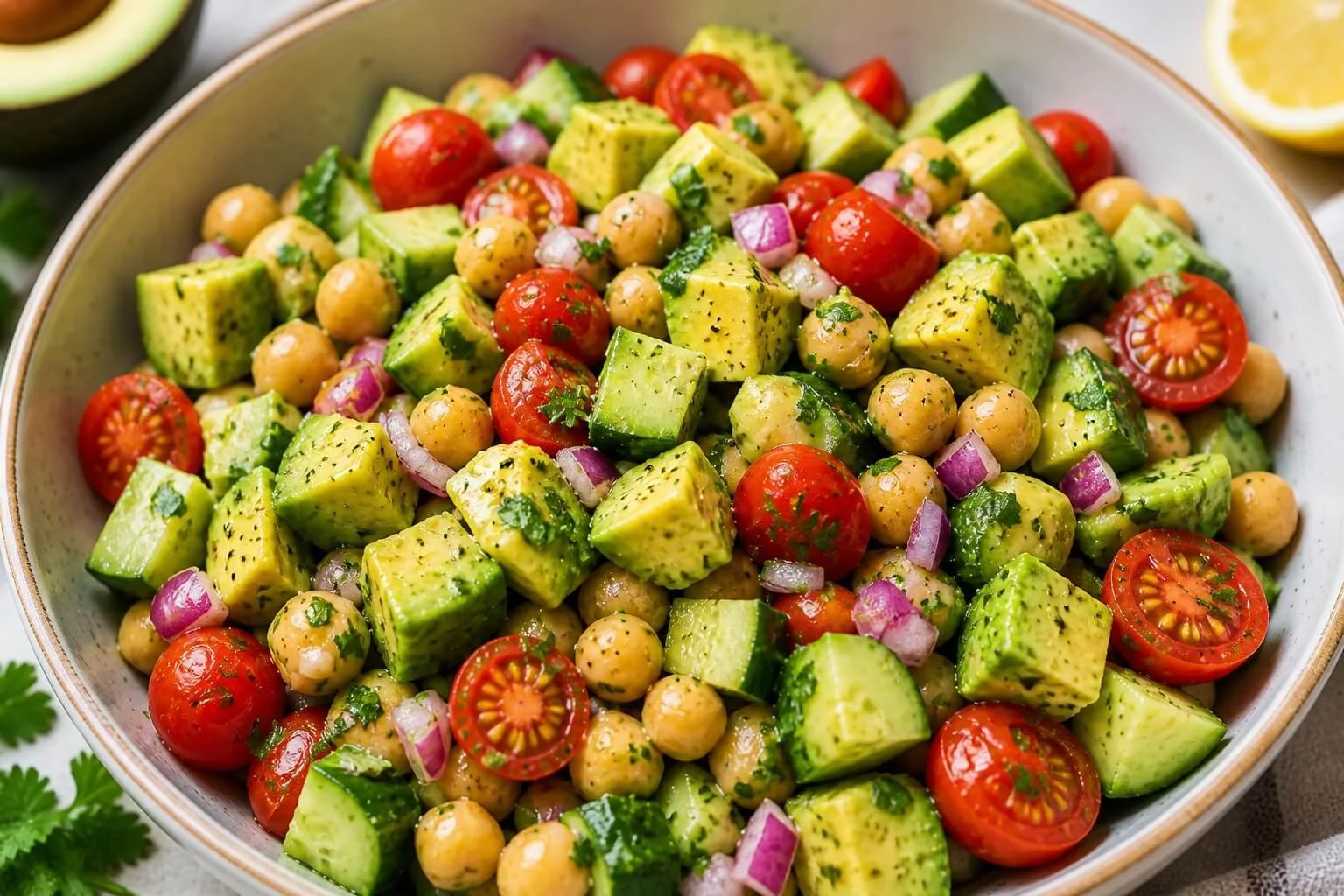 5-Minute Avocado Chickpea Salad: A Clean, Protein-Packed Recipe for Everyday Fuel
