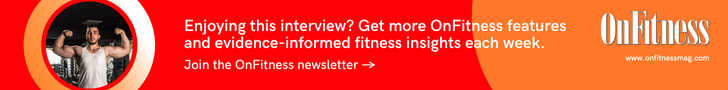OnFitness newsletter signup banner