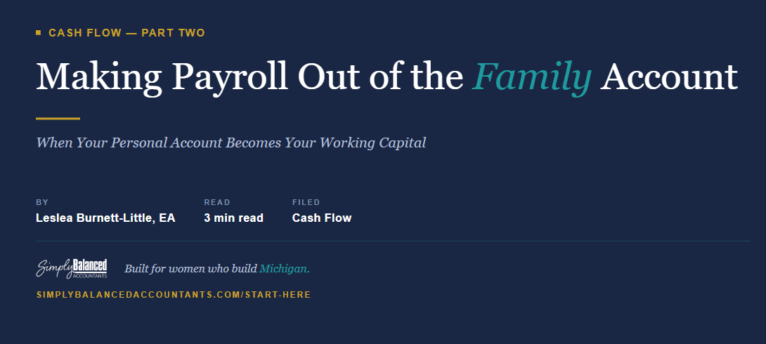 Making Payroll Out of the Family Account