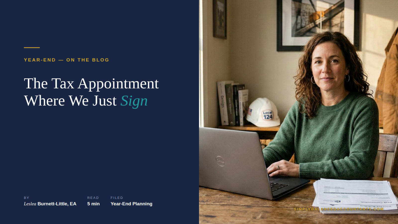 The Tax Appointment Where We Just Sign