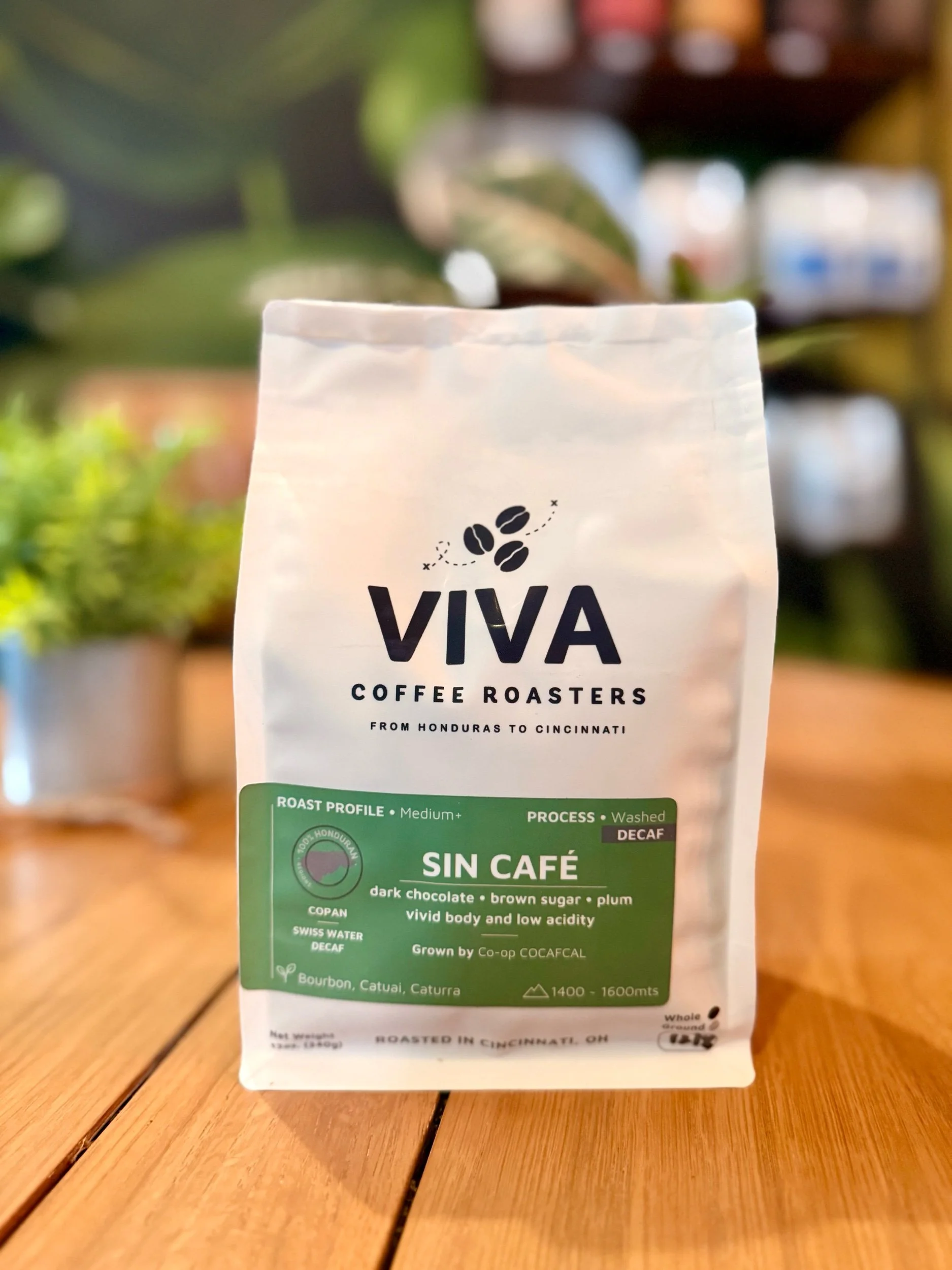 Sin Cafe, Swiss Water Decaf - 12oz