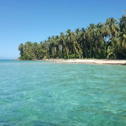 A gorgeous view of the western end of Isla Cayo Zapatilla Dos in the Isla Bastimentos National Marine Park, Bocas del Toro, PanamáPhoto by Cinda