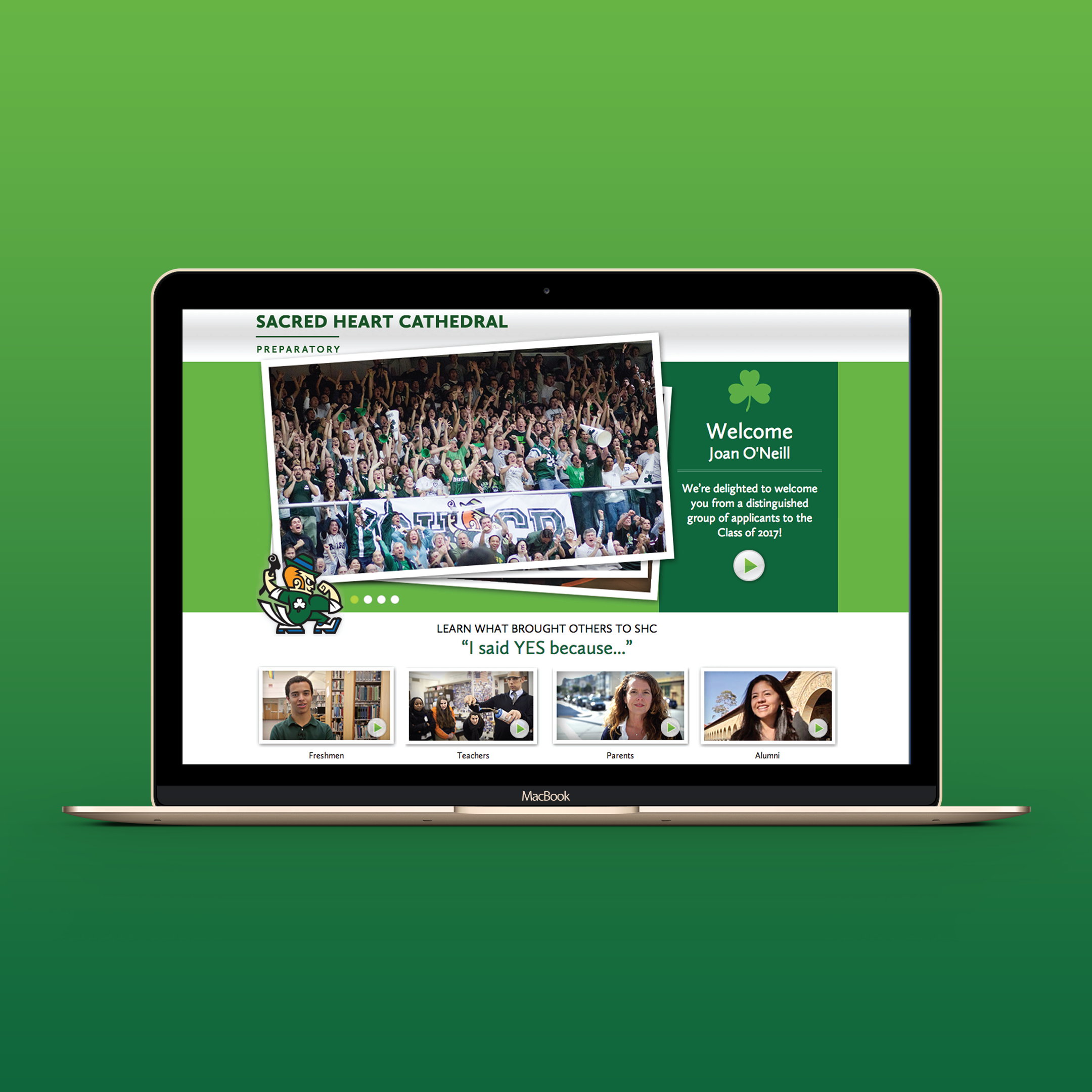 Portfolio: Admissions Website