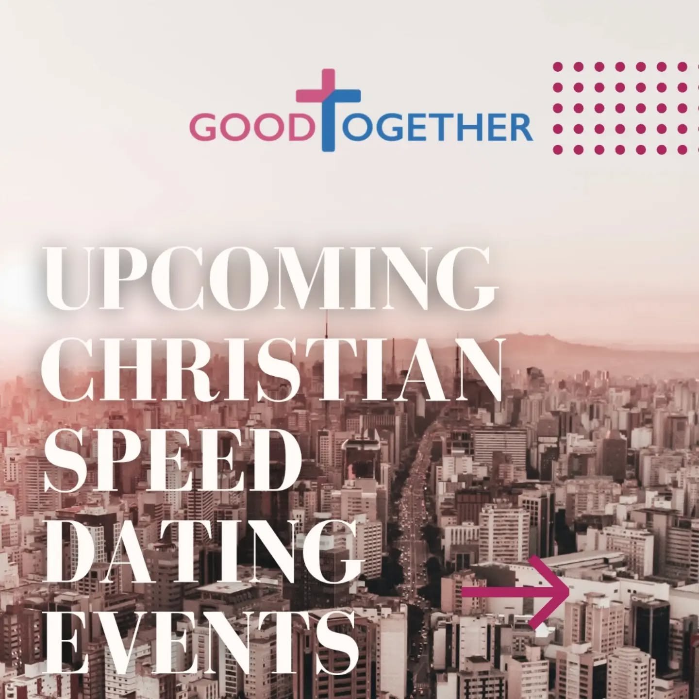 If you're a single Christian looking to date within the faith, this announcement is for you! Check out our upcoming event line-up. Last several events have averaged a 70% match rate, so grab a ticket while you can. Your person might be waiting for yo