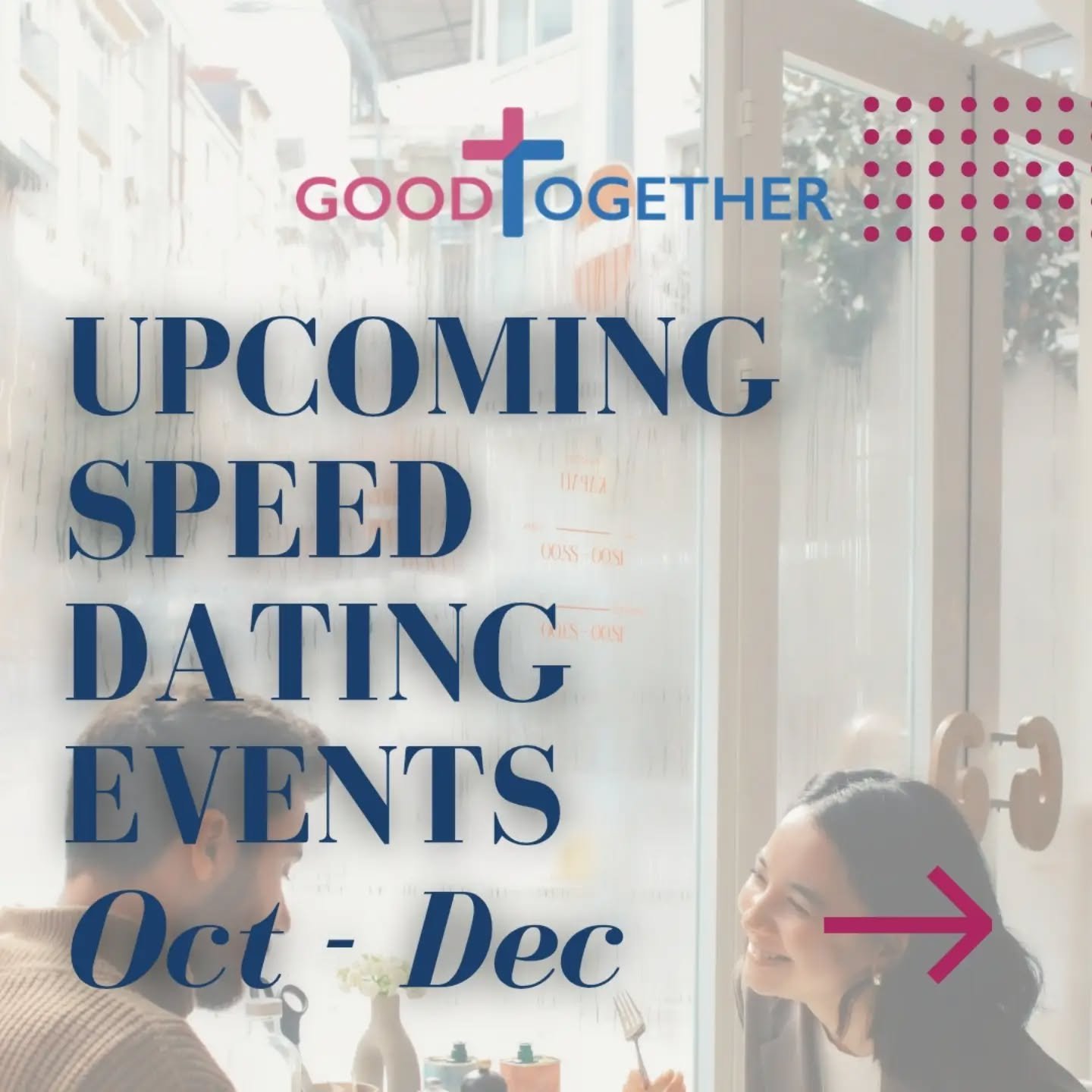 Announcing our event line up for the rest of the year! If you're a Protestant or Catholic single looking to date within the faith, these events are a great opportunity for you to meet faith-centred, intentional singles who are looking for the same th