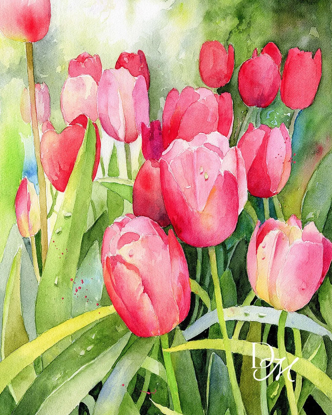A joyful splash of colour! Bursts of Red captures tulips in full bloom, alive with energy and warmth. Add a touch of vibrance to your space. Prints available at dianamitchellart.com 🌷