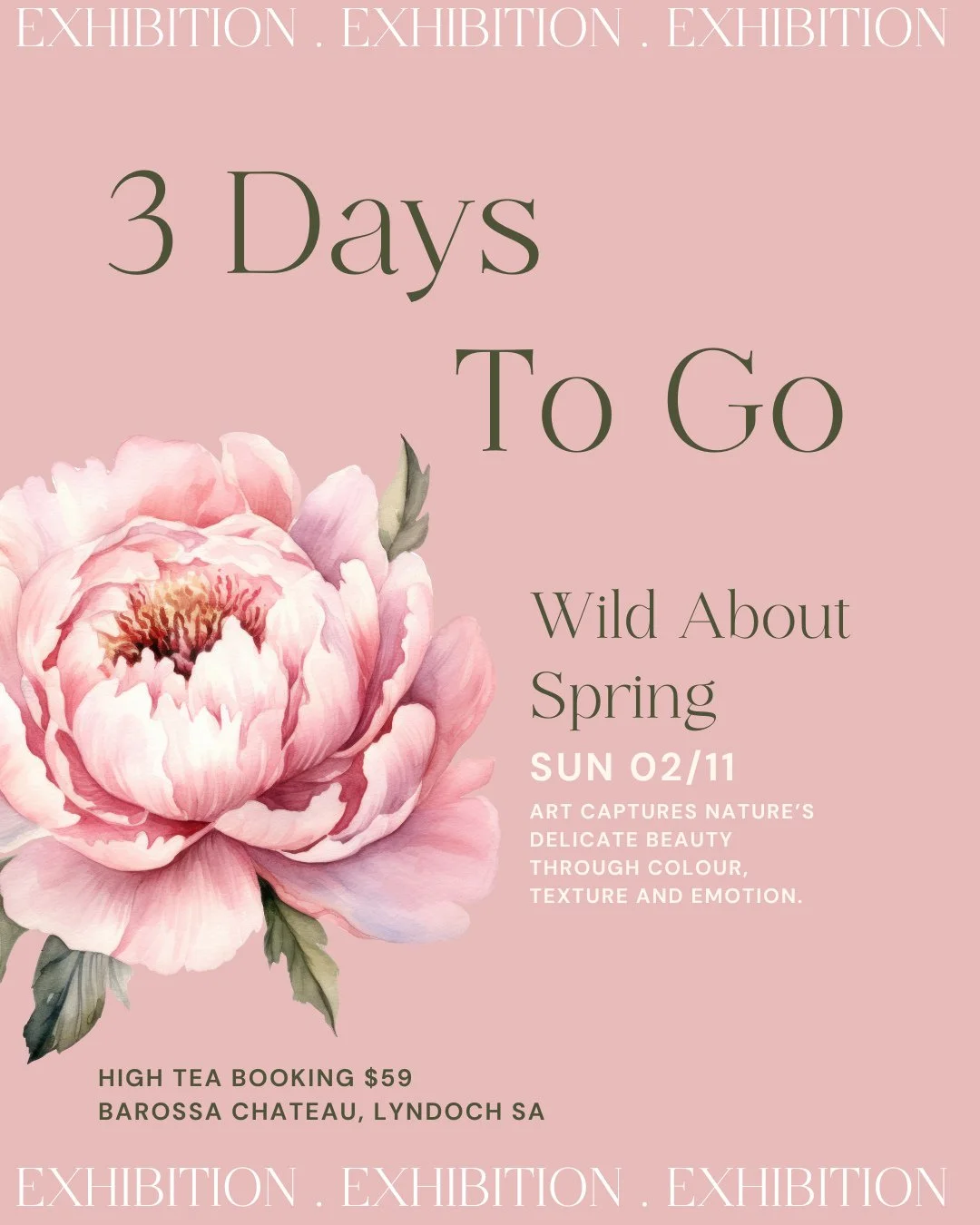Only 3 days to go! 🌸 Getting everything ready for this Sunday&rsquo;s exhibition at Barossa Chateau. Can&rsquo;t wait to share my latest pieces surrounded by beautiful gardens and good company. Book via my bio if you haven't already.