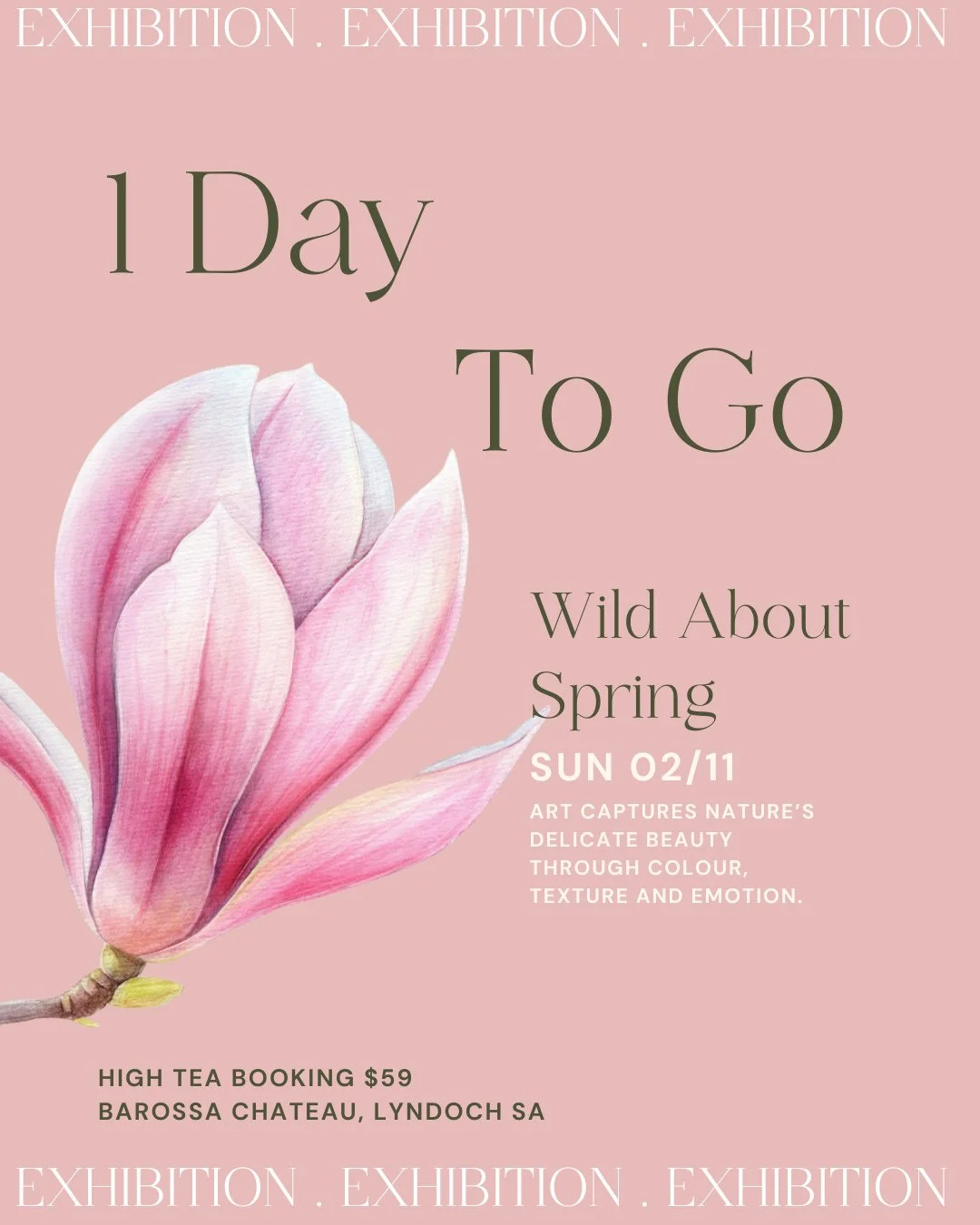 Tomorrow&rsquo;s the day! ✨⁠
⁠
Join me at Barossa Chateau, Lyndoch SA from 12pm onwards for an afternoon of art and high tea ($59pp). Book via link in bio!