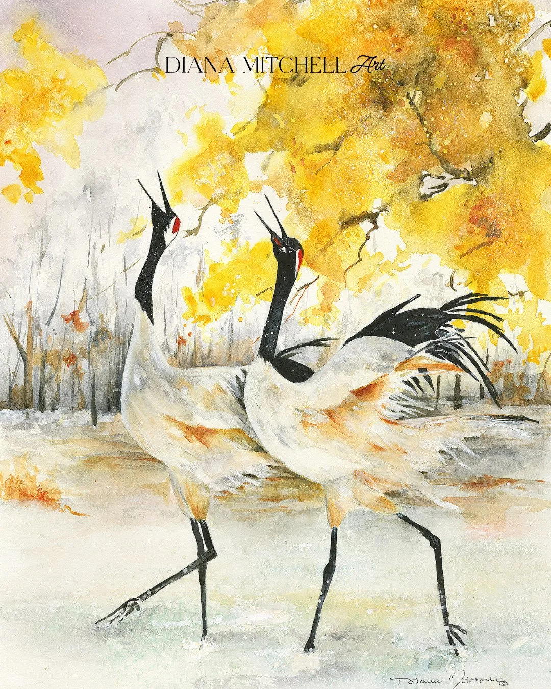 A tender moment between nature&rsquo;s companions, painted with warmth and emotion 🎶 Discover Love Song print via the link in bio.