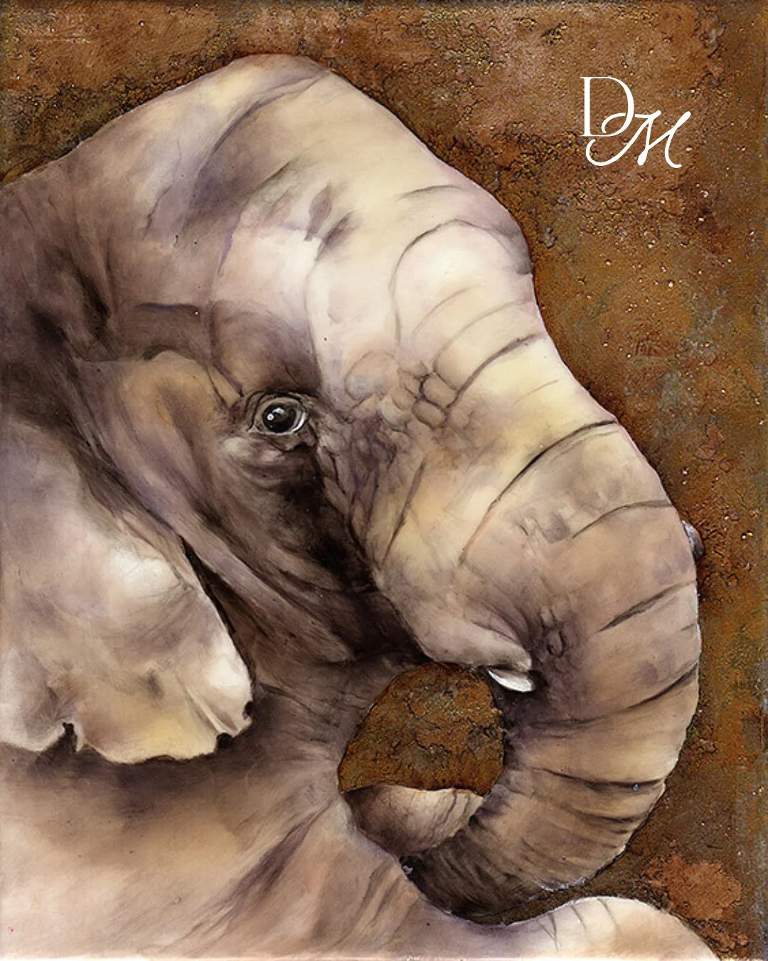 Gentle, curious and impossibly sweet. A tender portrait of a young elephant. A moment that captures innocence with every brushstroke. Discover Baby Elephant via the link in bio.