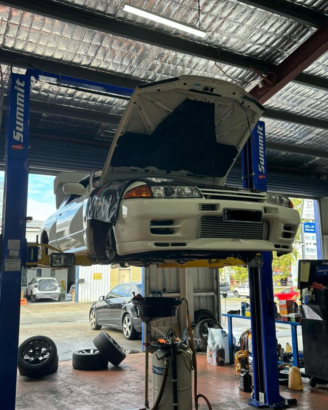 When this 1990 Nissan Skyline rolled into the DTE Mechanics workshop, the whole team could help but to stop and admire it.

In for a general service and fluids change, it&rsquo;s alway a pleasure working on such an icon. These cars really never do ge