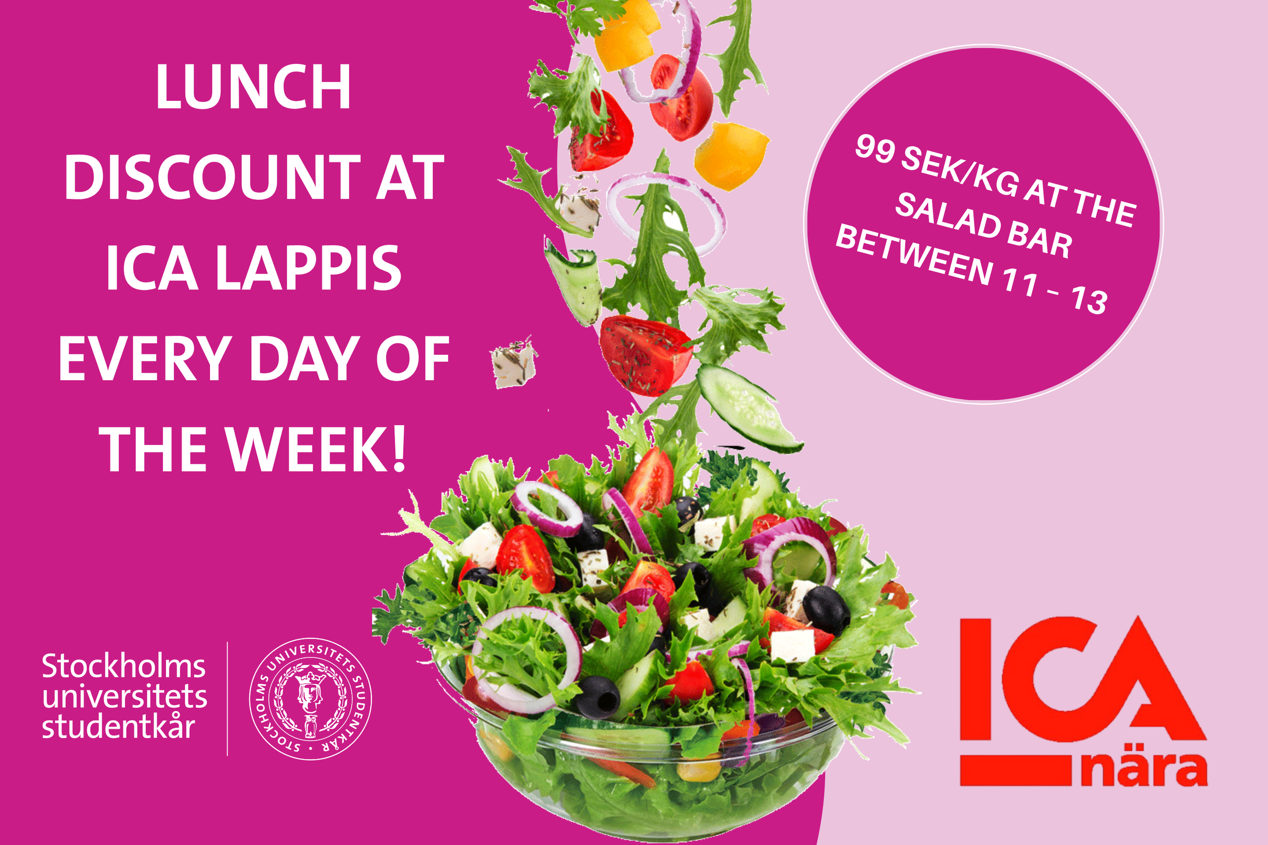 NEW MEMBER BENEFIT – Lunch discount at ICA Lappis every day of the week!