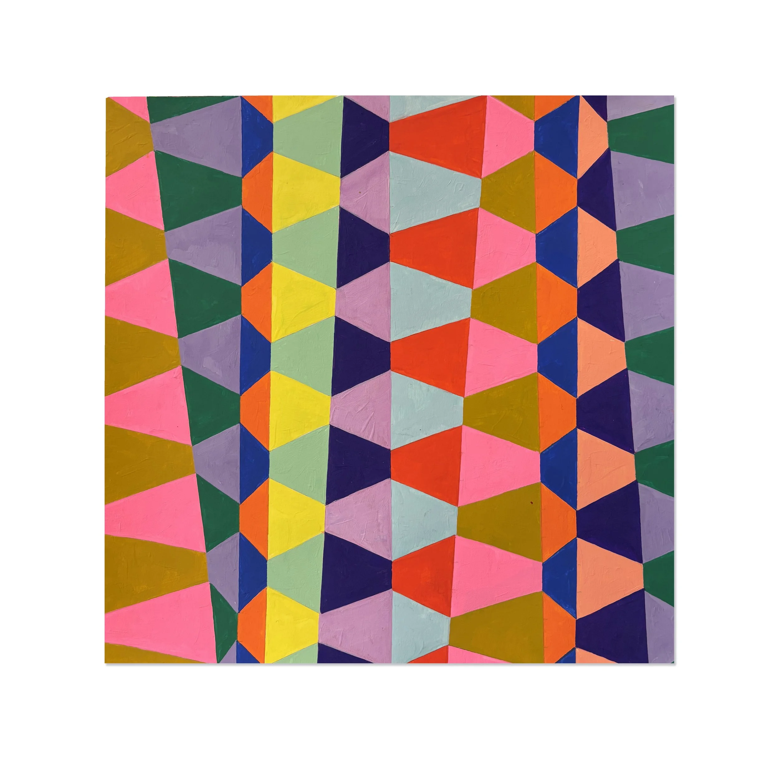 (Un)folded 10, 2025, gouache on watercolour paper, 21 x 21 cm