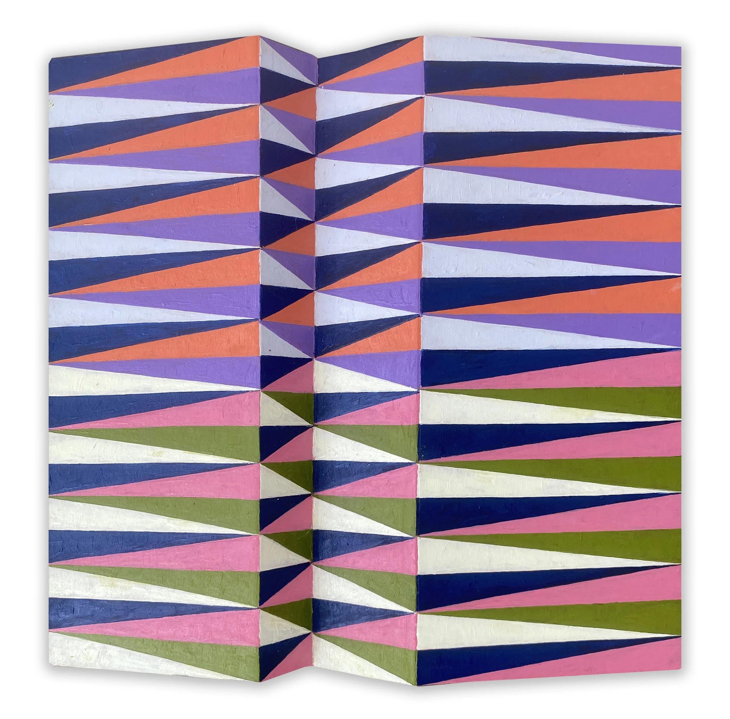 Irregular Fold 9, 2022, acrylic paint on boxboard, 27 x 27 x 3cm